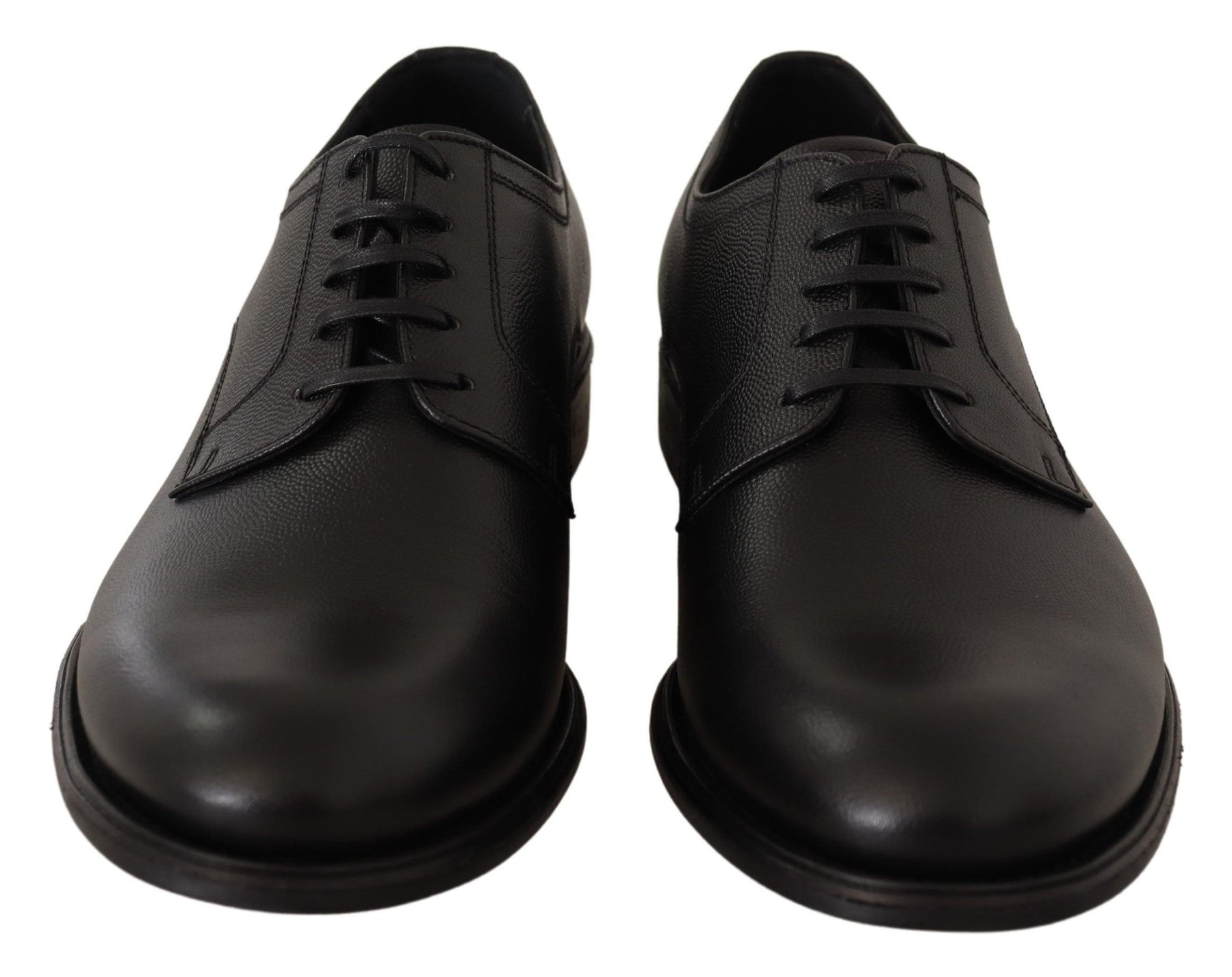 Dolce & Gabbana Black Leather Lace Up Mens Formal Derby Shoes | Regal Royce