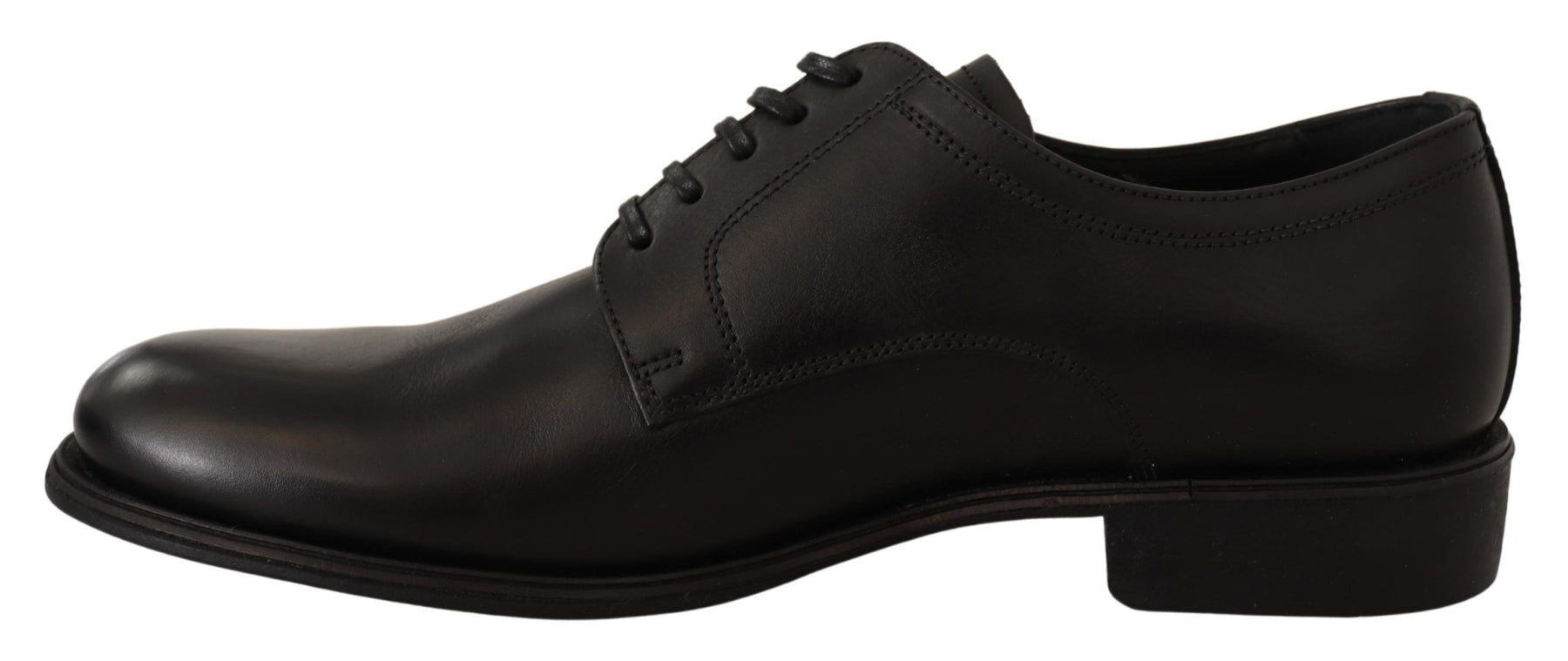Dolce & Gabbana Black Leather Lace Up Mens Formal Derby Shoes | Regal Royce