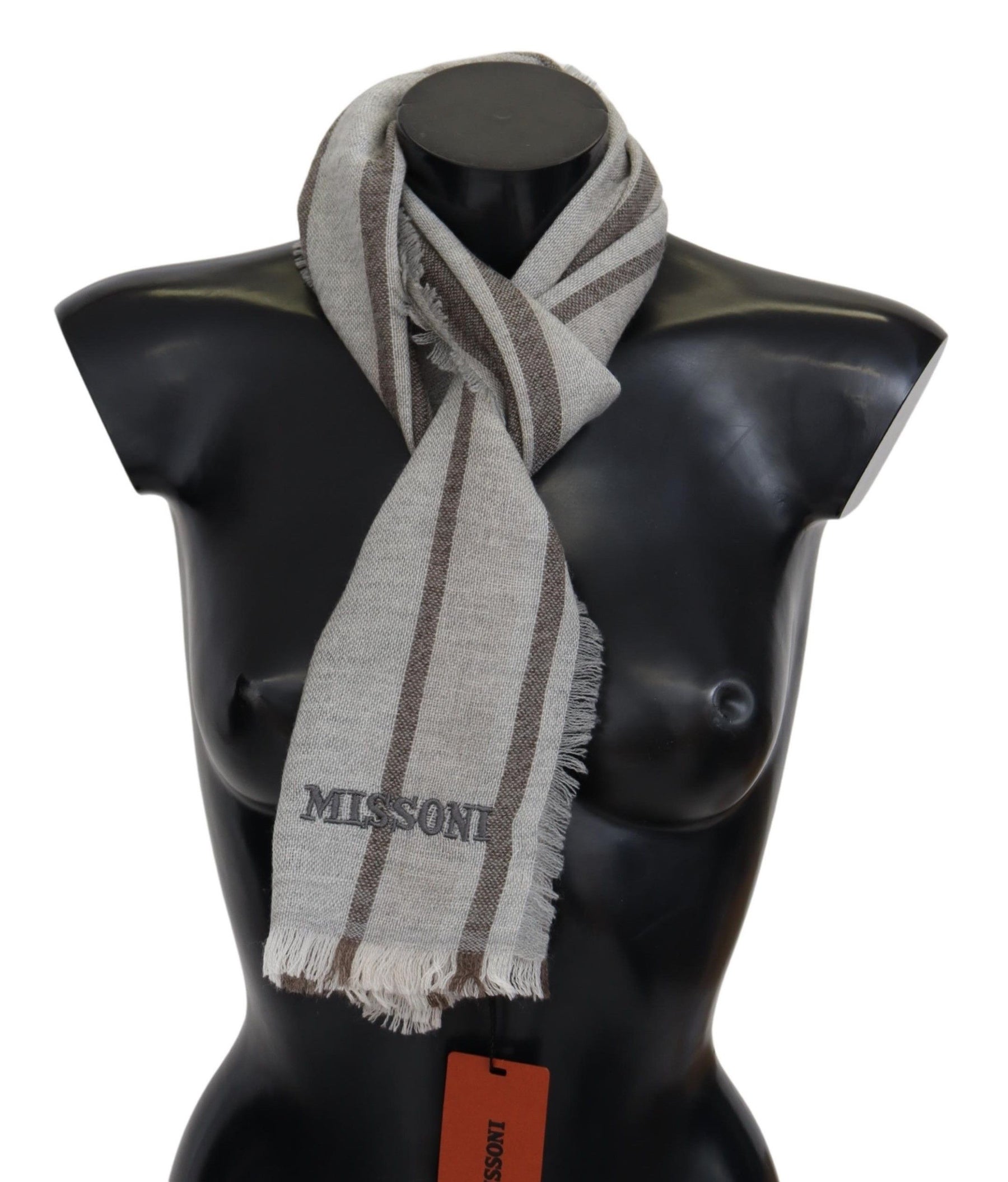 Missoni Multicolor Striped Wool Unisex Neck Wrap Scarf | Regal Royce