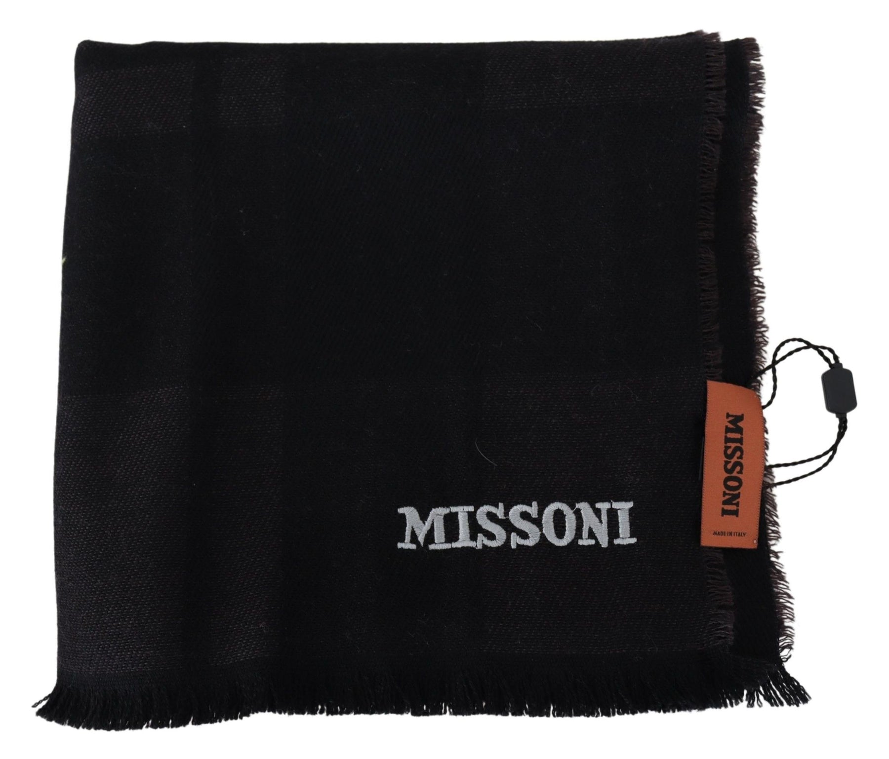 Missoni Black 100% Wool Unisex Neck Wrap Scarf | Regal Royce