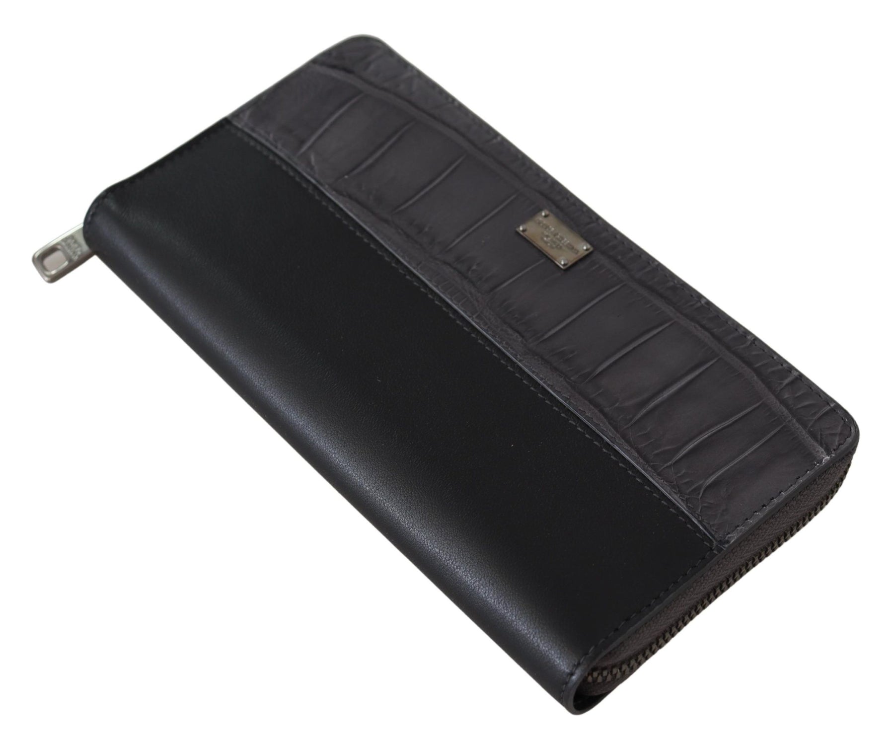 Dolce & Gabbana Black Zip Around Continental Clutch Leather Wallet | Regal Royce