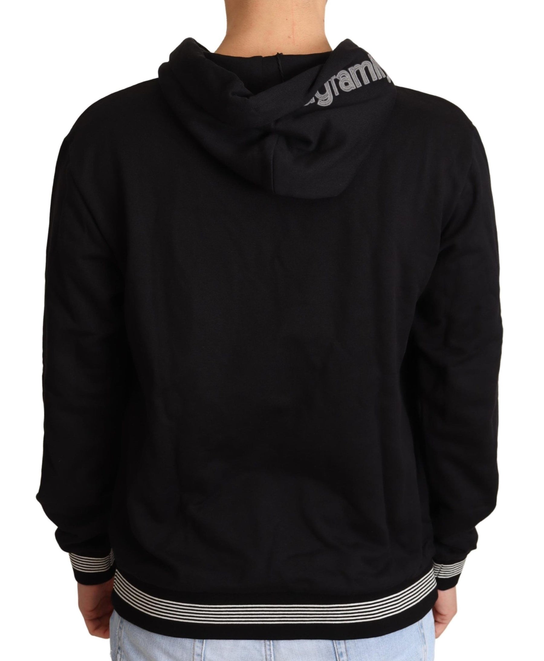 Dolce & Gabbana Black Cotton Hooded #dgfamily Sweater | Regal Royce
