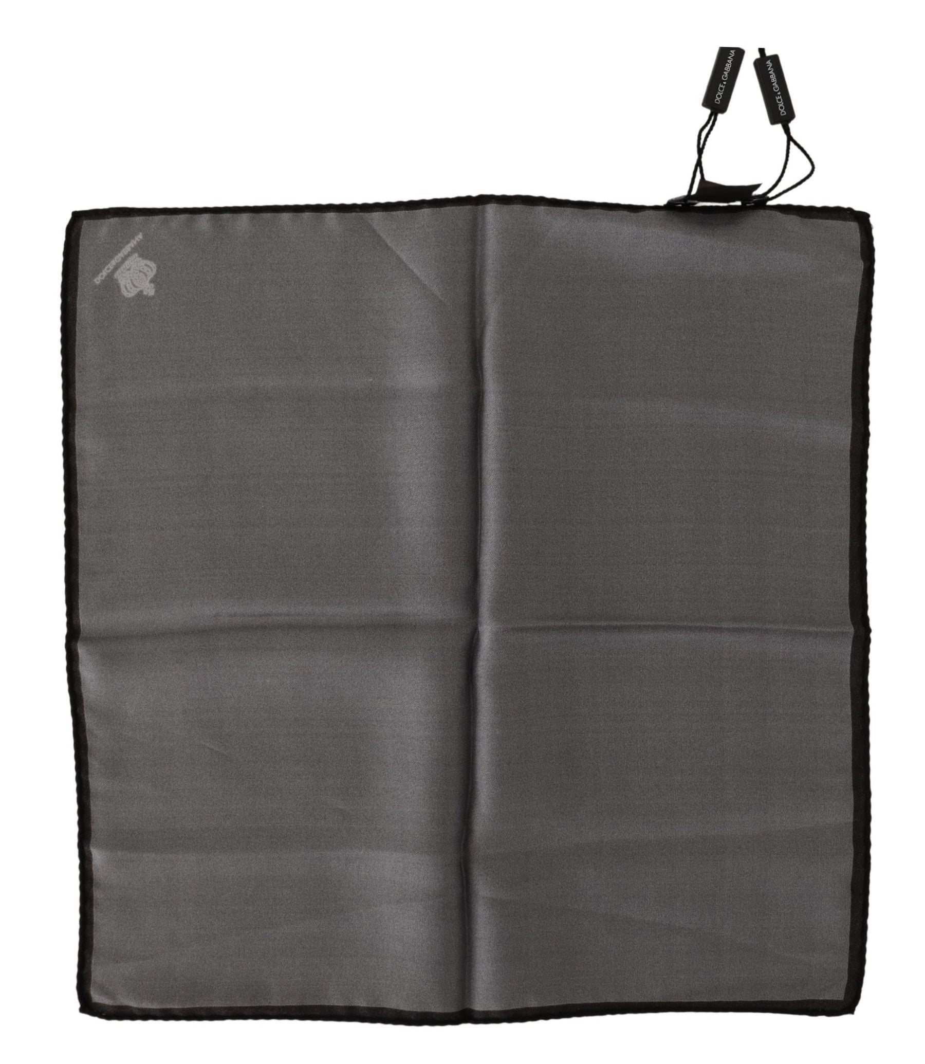 Dolce & Gabbana Gray 100% Silk Square Handkerchief Gray 100% Silk Square Handkerchief | Regal Royce