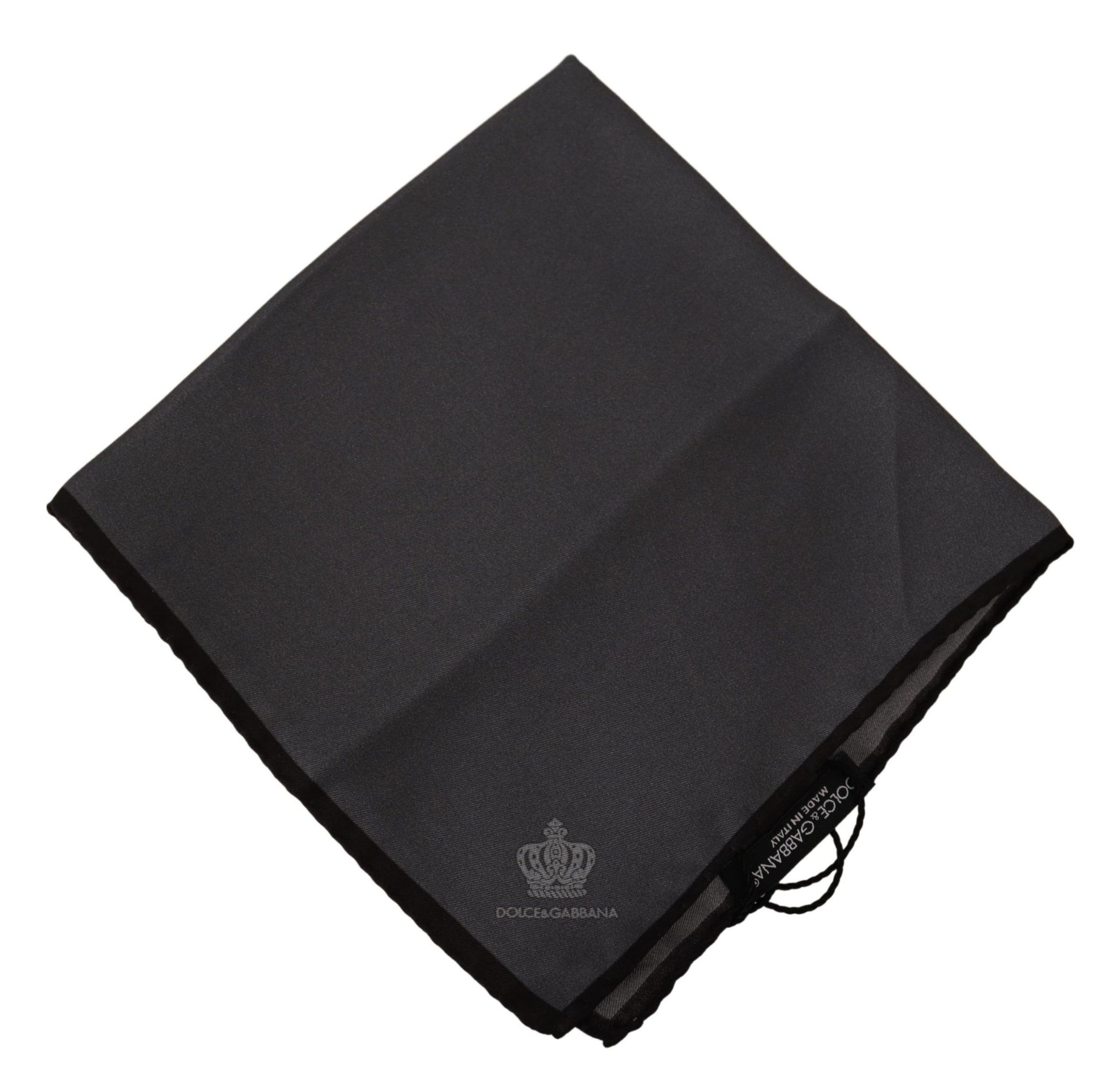 Dolce & Gabbana Gray 100% Silk Square Handkerchief Gray 100% Silk Square Handkerchief | Regal Royce