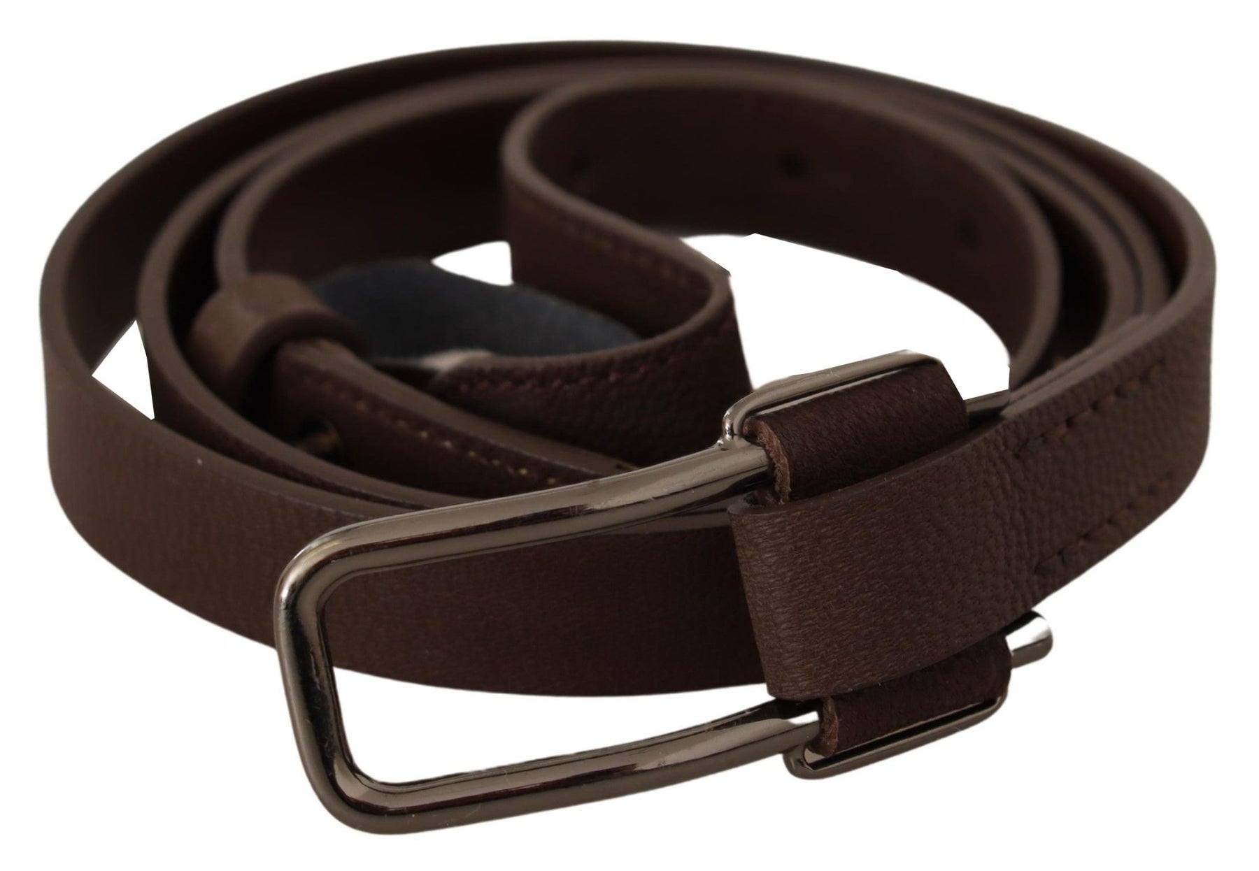 Costume National Brown WX Silver Metal Buckle Belt | Regal Royce
