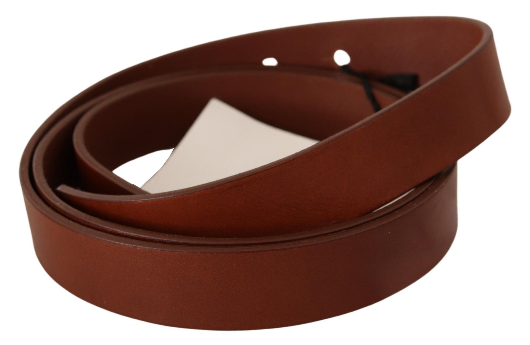 Costume National Brown Leather Silver Fastening Belt | Regal Royce