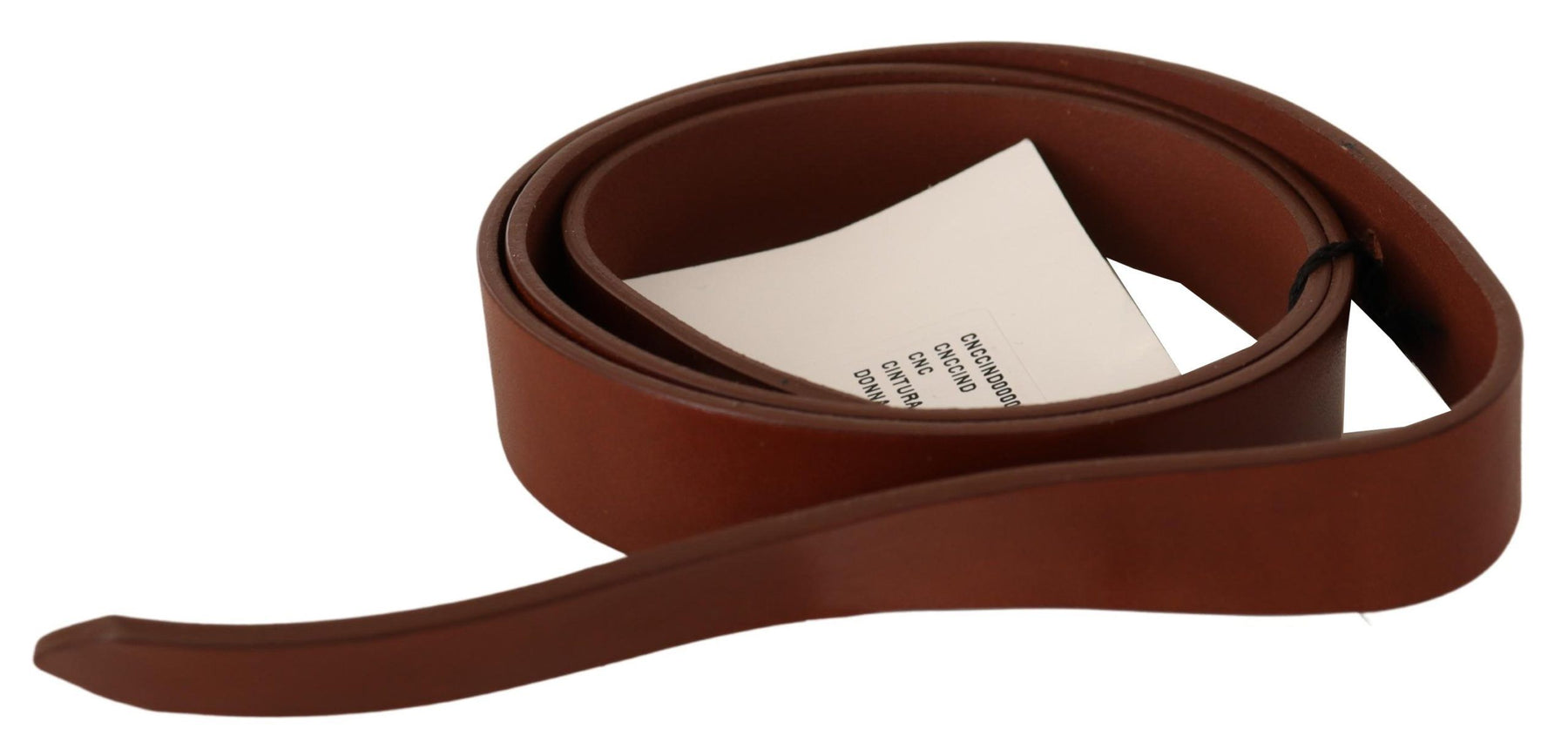 Costume National Brown Leather Silver Fastening Belt | Regal Royce