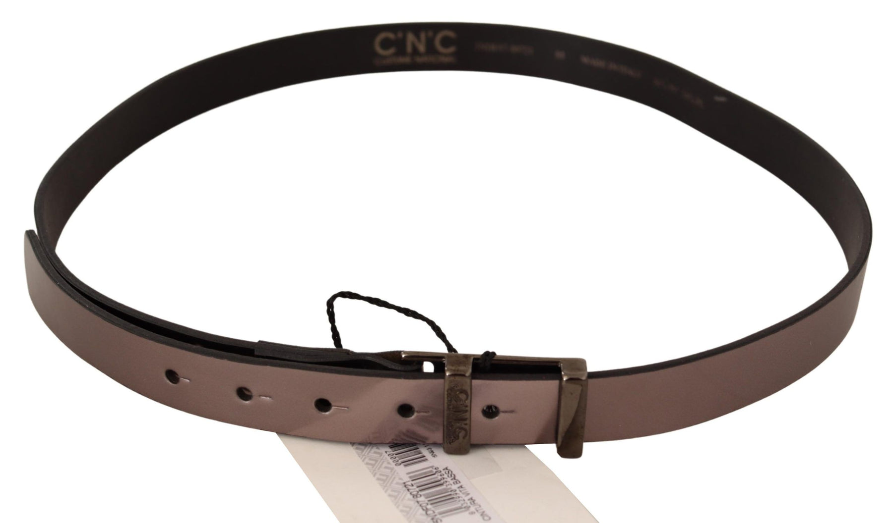 Costume National Pink Metallic Leather Buckle Belt | Regal Royce