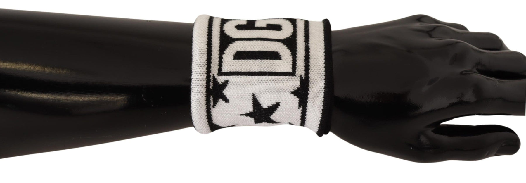 Dolce & Gabbana White Black Wool Logo #DGMILLENNIALS Wristband | Regal Royce