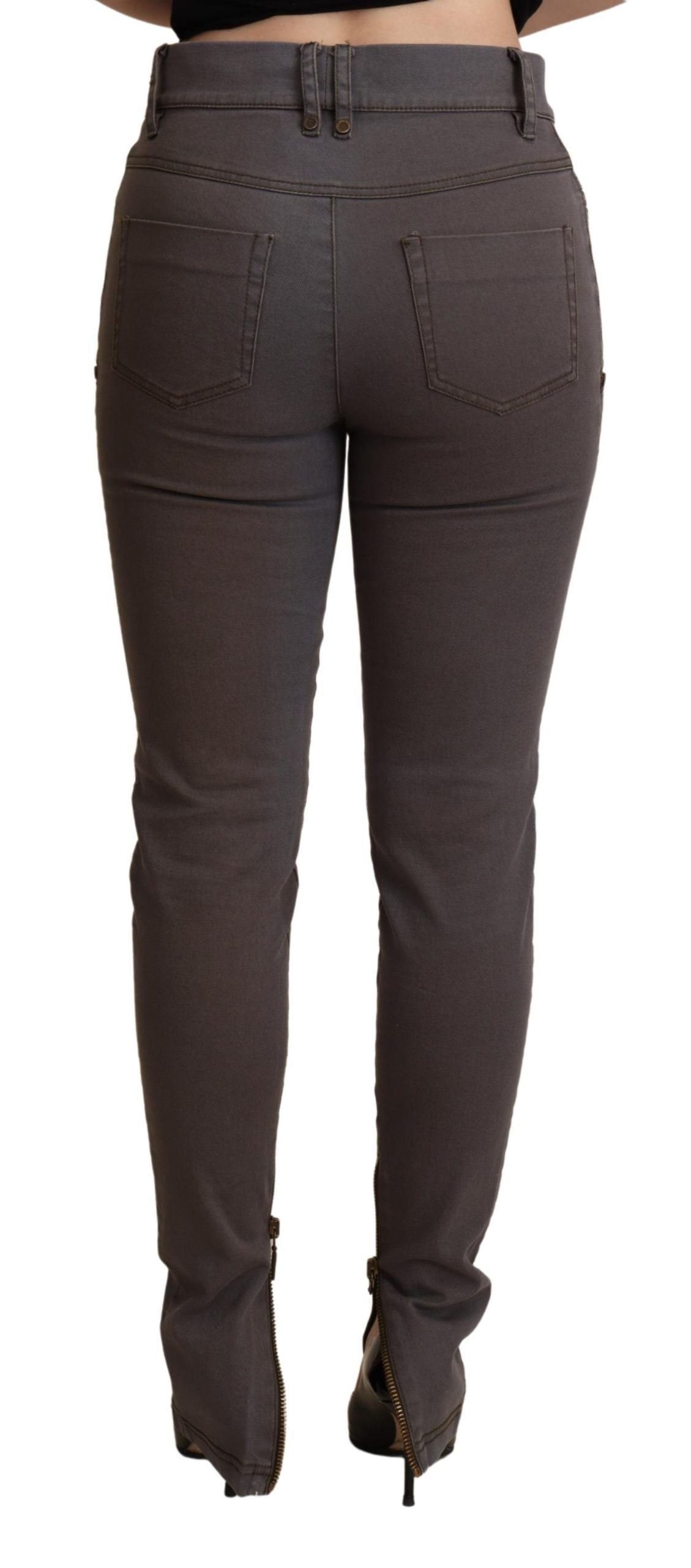 PLEIN SUD Brown Cotton Stretch Skinny Denim Jeans | Regal Royce