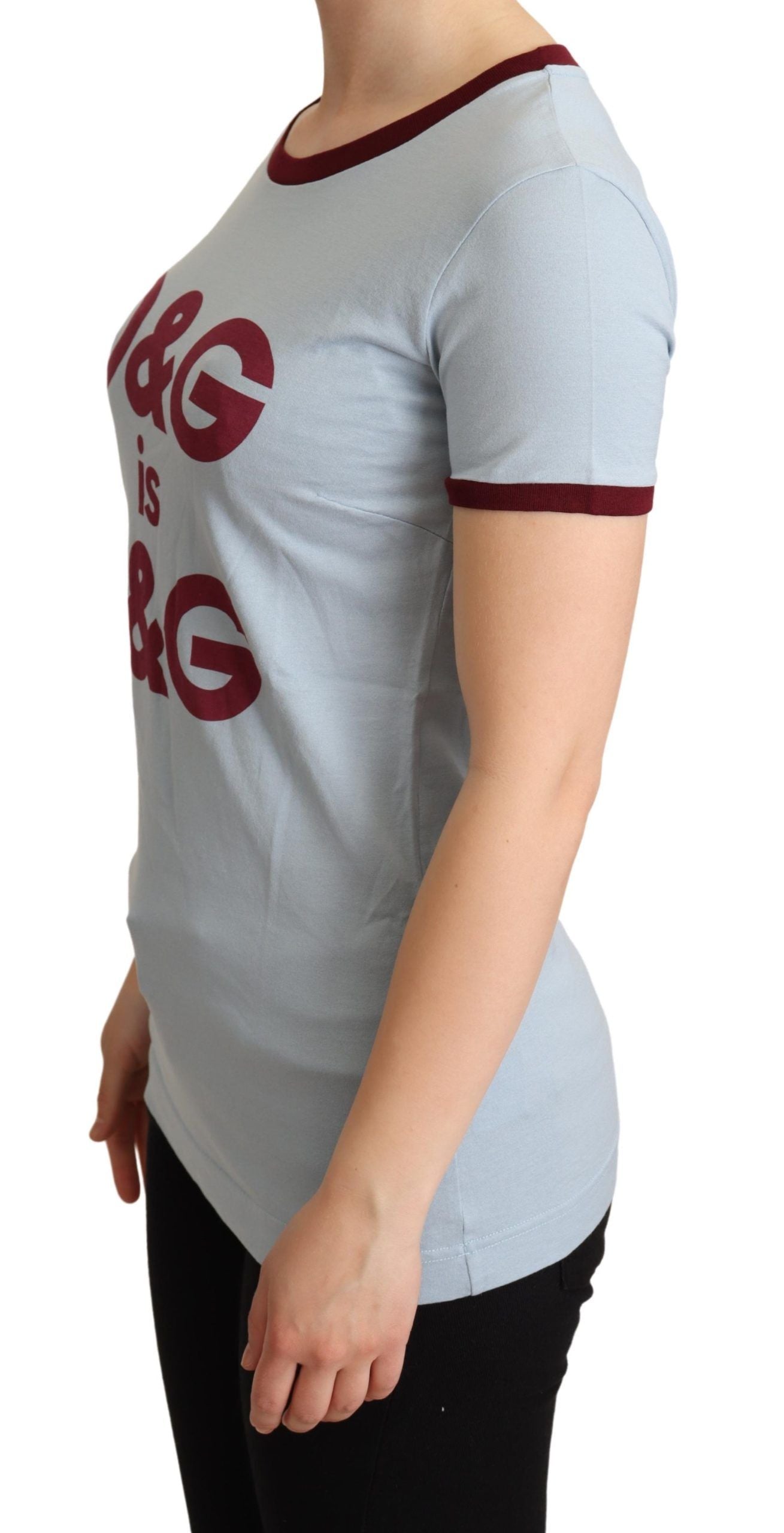 Dolce & Gabbana Blue Crewneck D&G Top T-shirt | Regal Royce