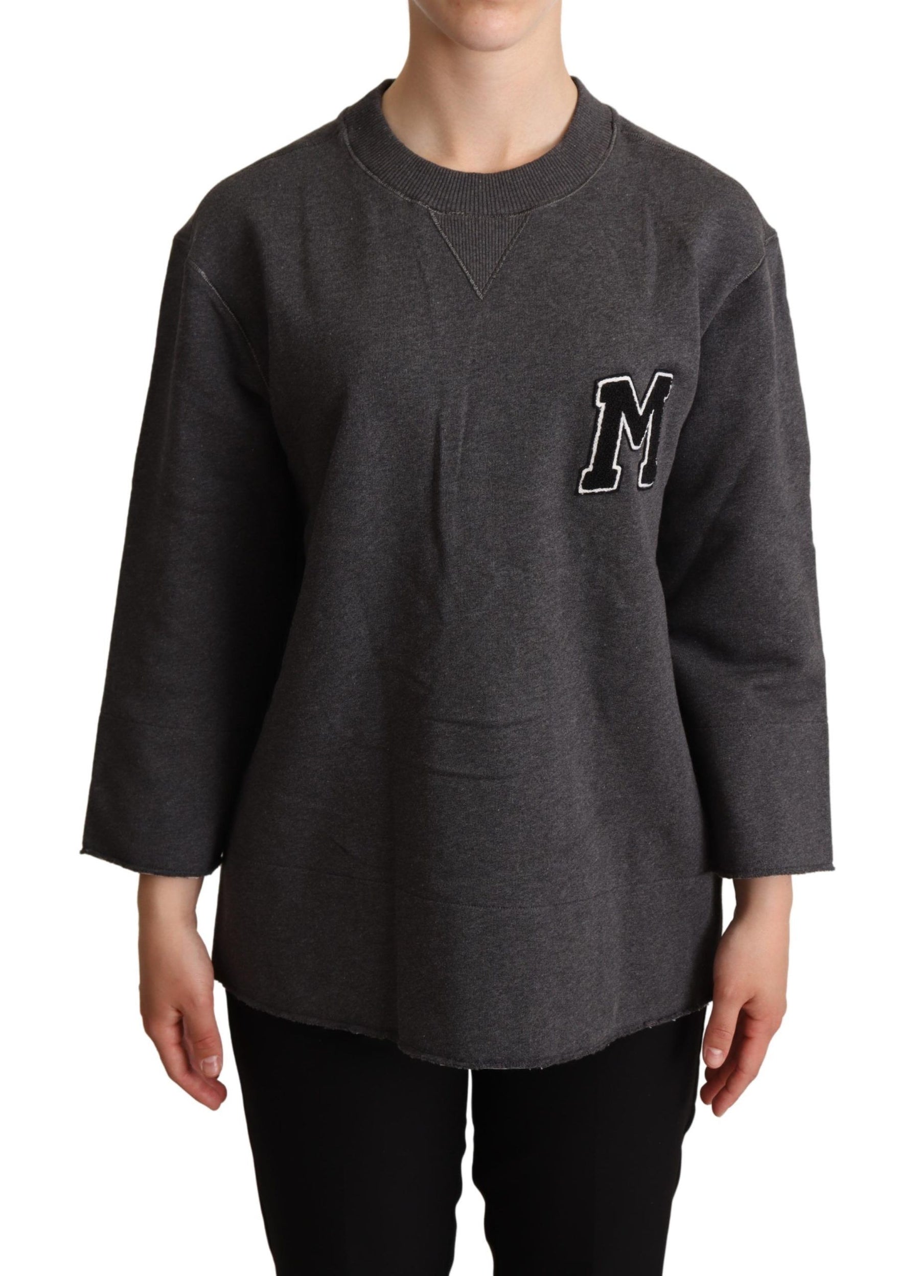 Dolce & Gabbana Gray Embroidered Women Pullover Sweater | Regal Royce