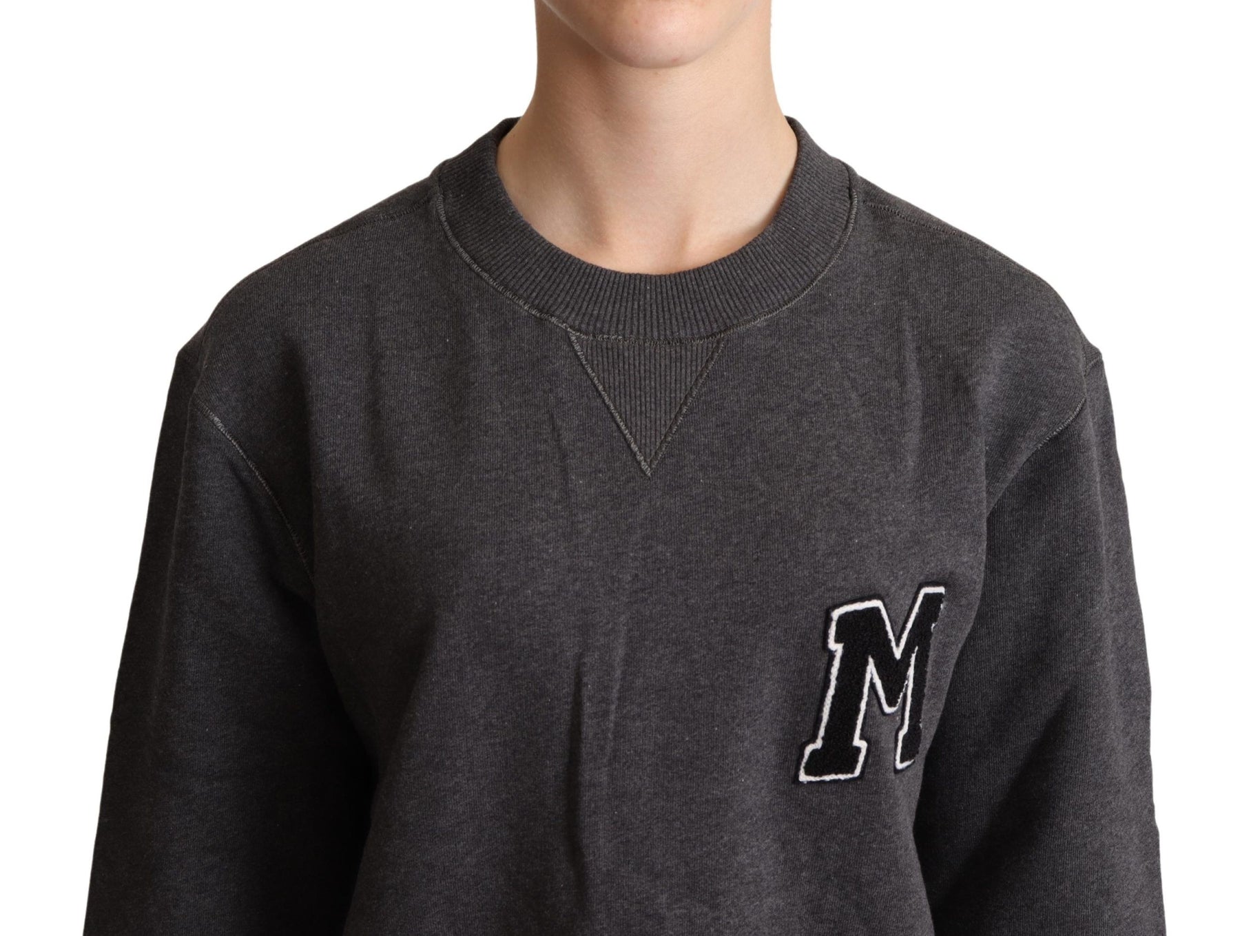 Dolce & Gabbana Gray Embroidered Women Pullover Sweater | Regal Royce