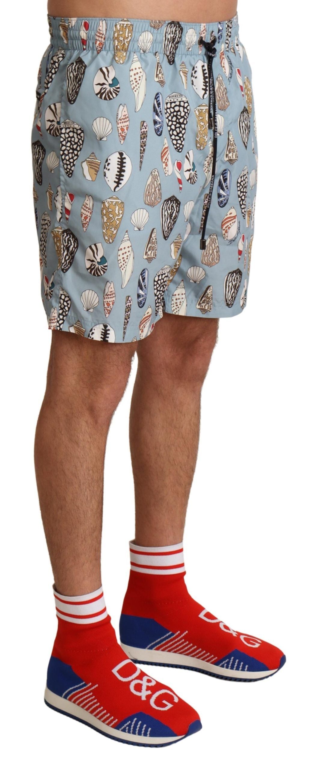 Dolce & Gabbana Blue Seashell Beachwear Swimwear Shorts | Regal Royce
