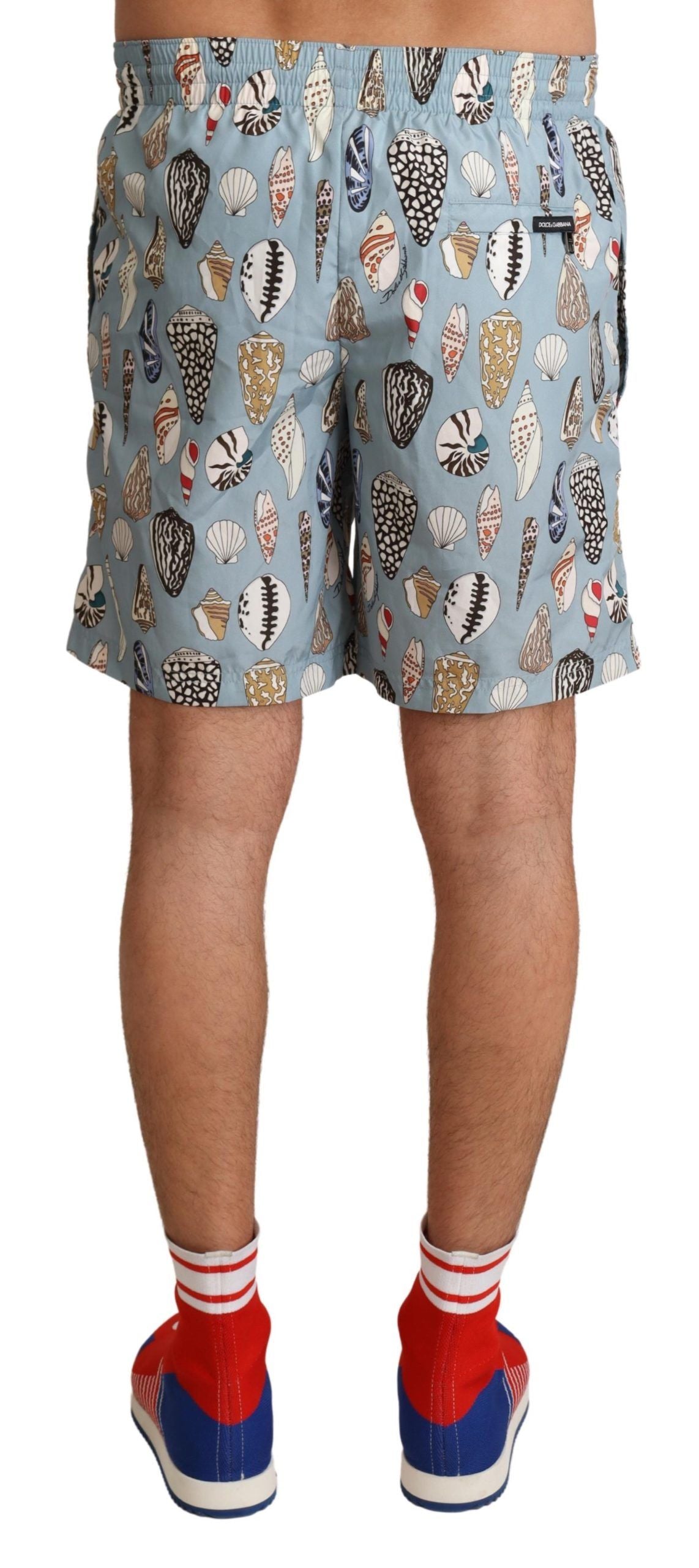Dolce & Gabbana Blue Seashell Beachwear Swimwear Shorts | Regal Royce