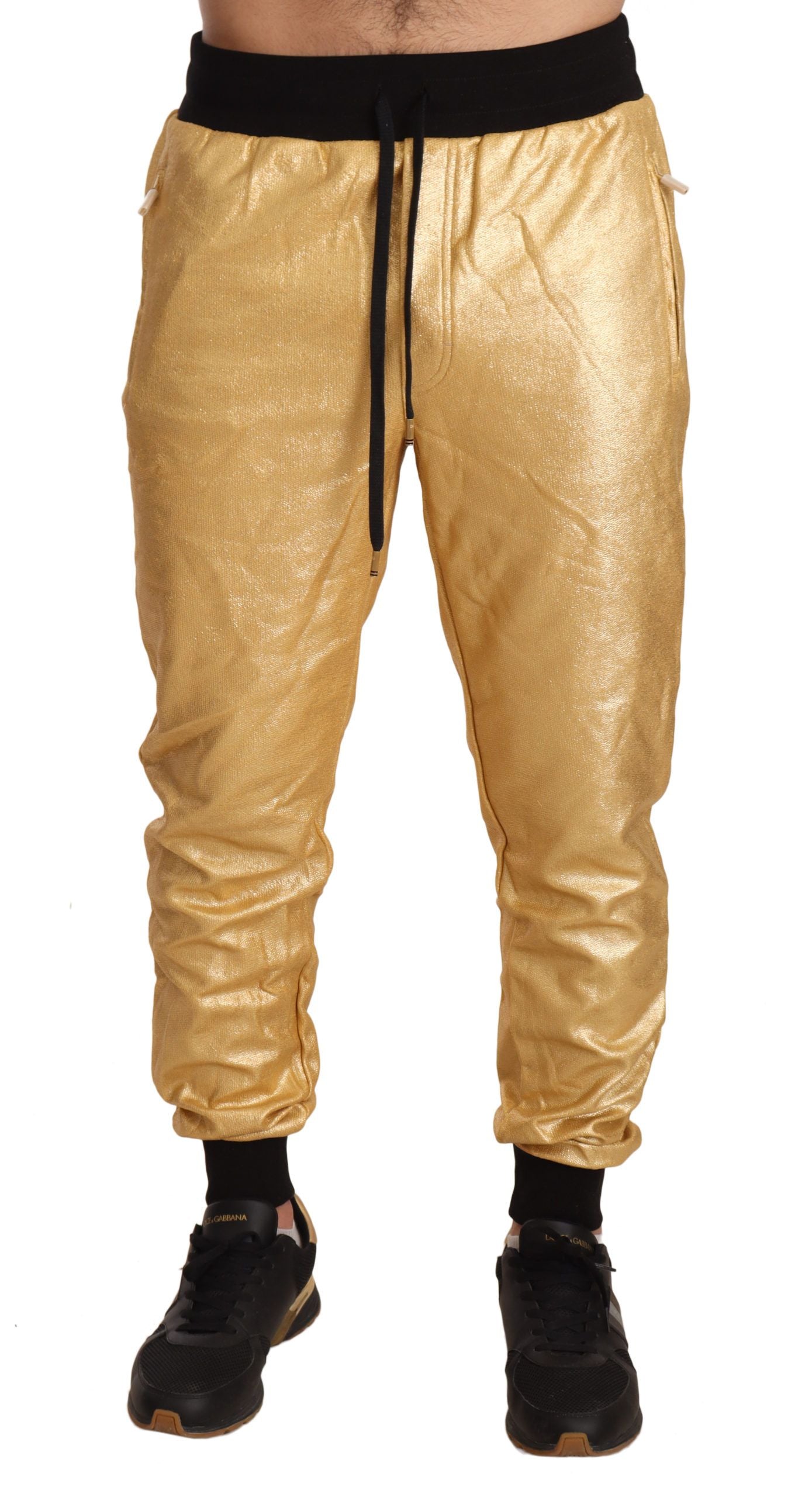 Dolce & Gabbana Gold Pig Of The Year Cotton Trousers Pants | Regal Royce
