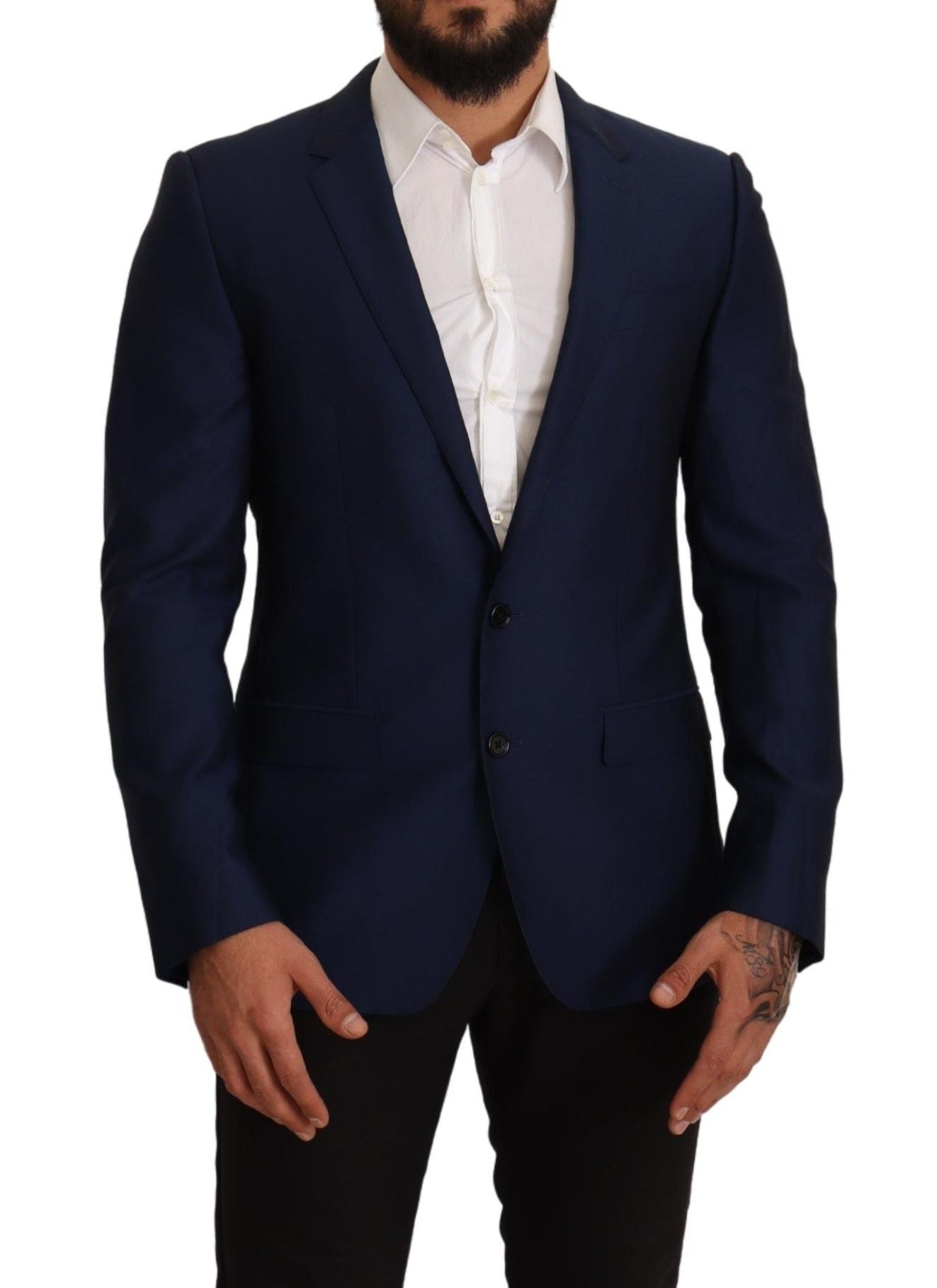 Dolce & Gabbana Navy Blue Slim Fit Jacket MARTINI Blazer | Regal Royce