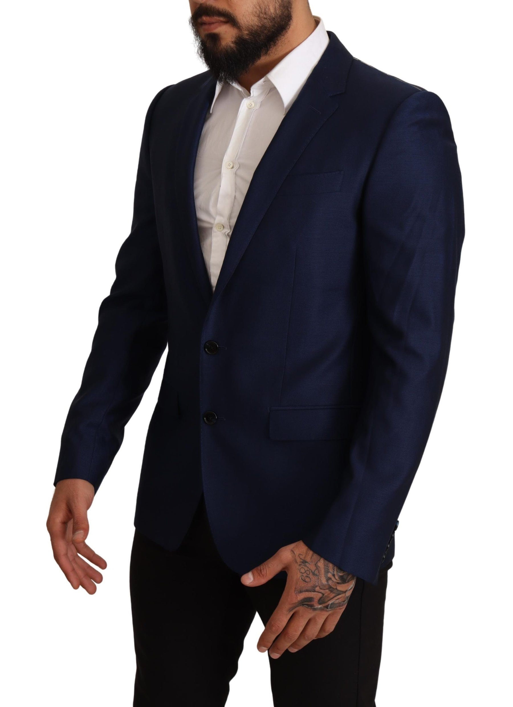 Dolce & Gabbana Navy Blue Slim Fit Jacket MARTINI Blazer | Regal Royce