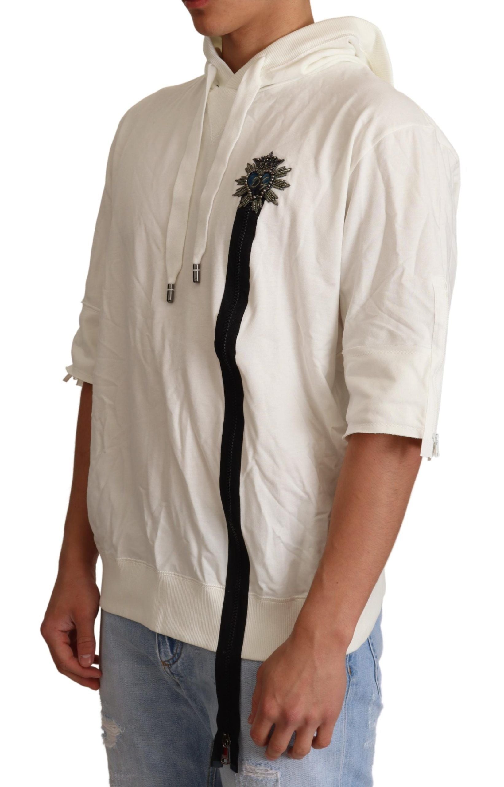 Dolce & Gabbana White Hooded Limited Edition Sweater | Regal Royce