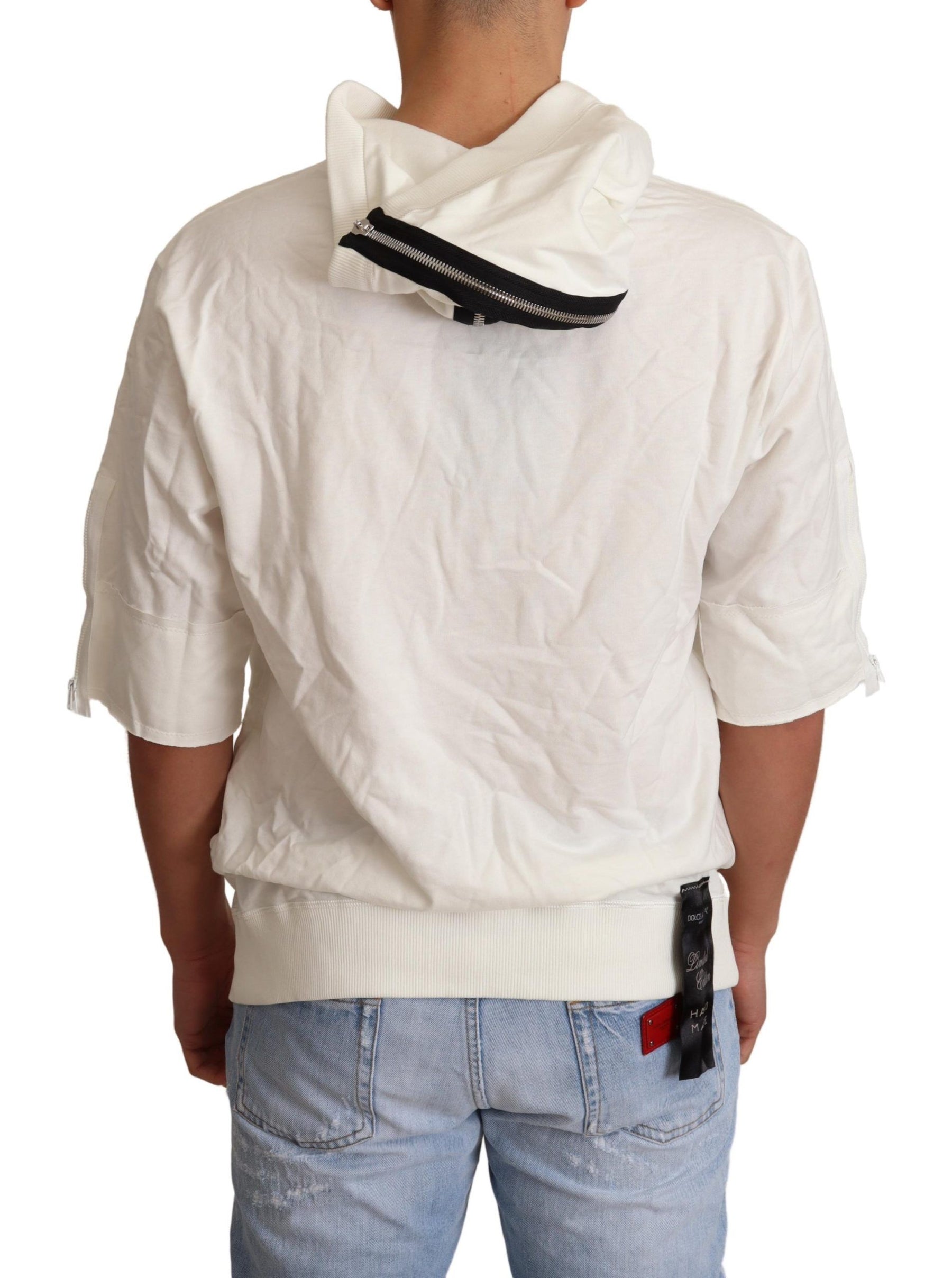 Dolce & Gabbana White Hooded Limited Edition Sweater | Regal Royce