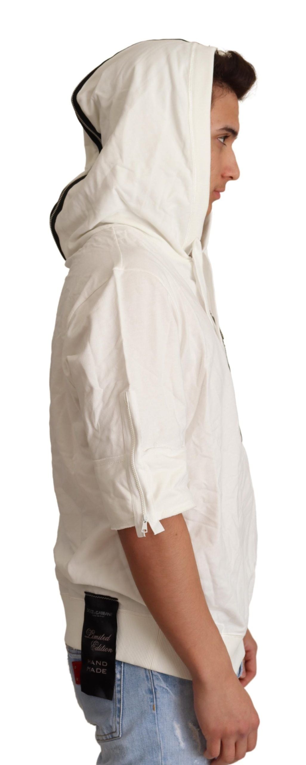 Dolce & Gabbana White Hooded Limited Edition Sweater | Regal Royce