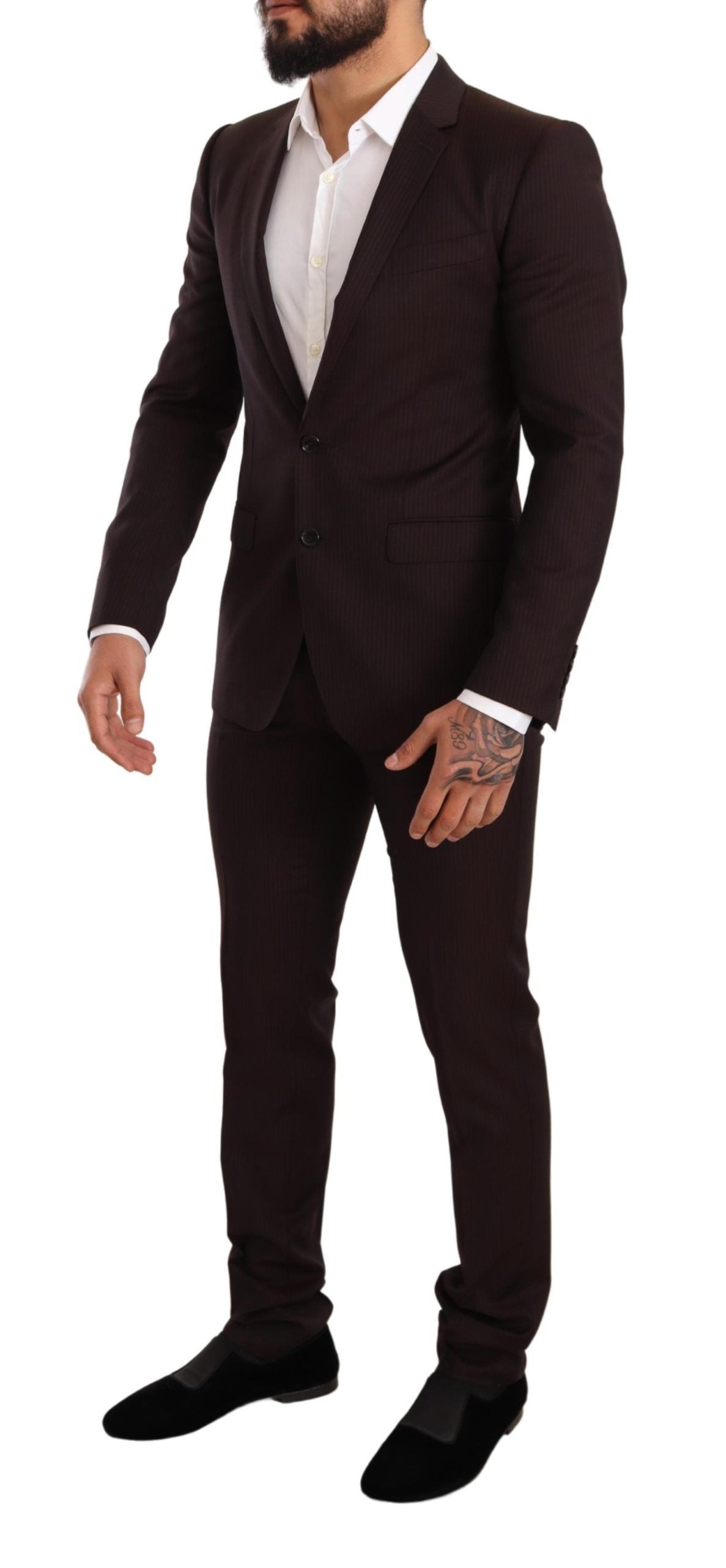 Dolce & Gabbana Bordeaux Wool MARTINI Slim Fit Suit | Regal Royce