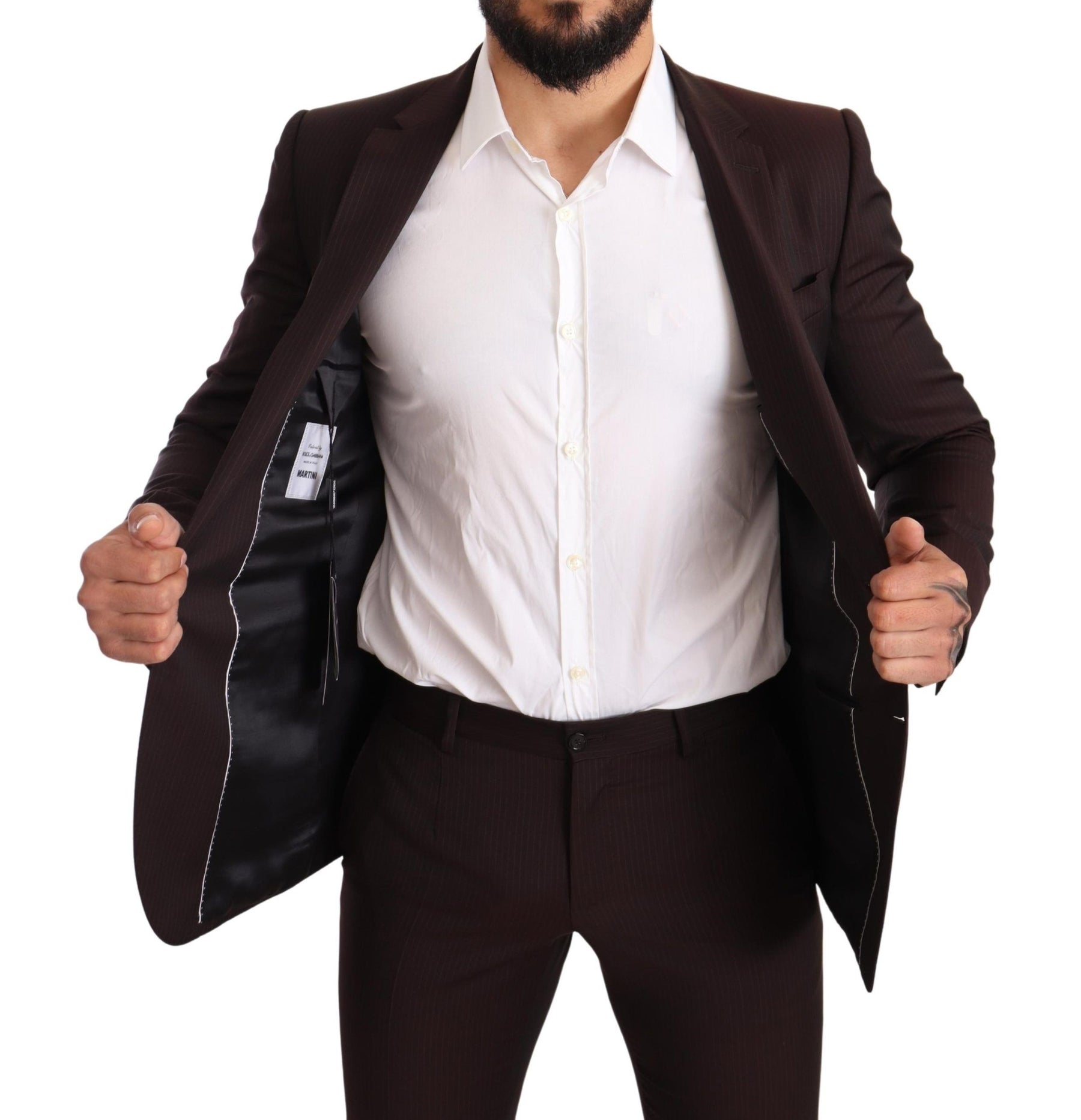 Dolce & Gabbana Bordeaux Wool MARTINI Slim Fit Suit | Regal Royce