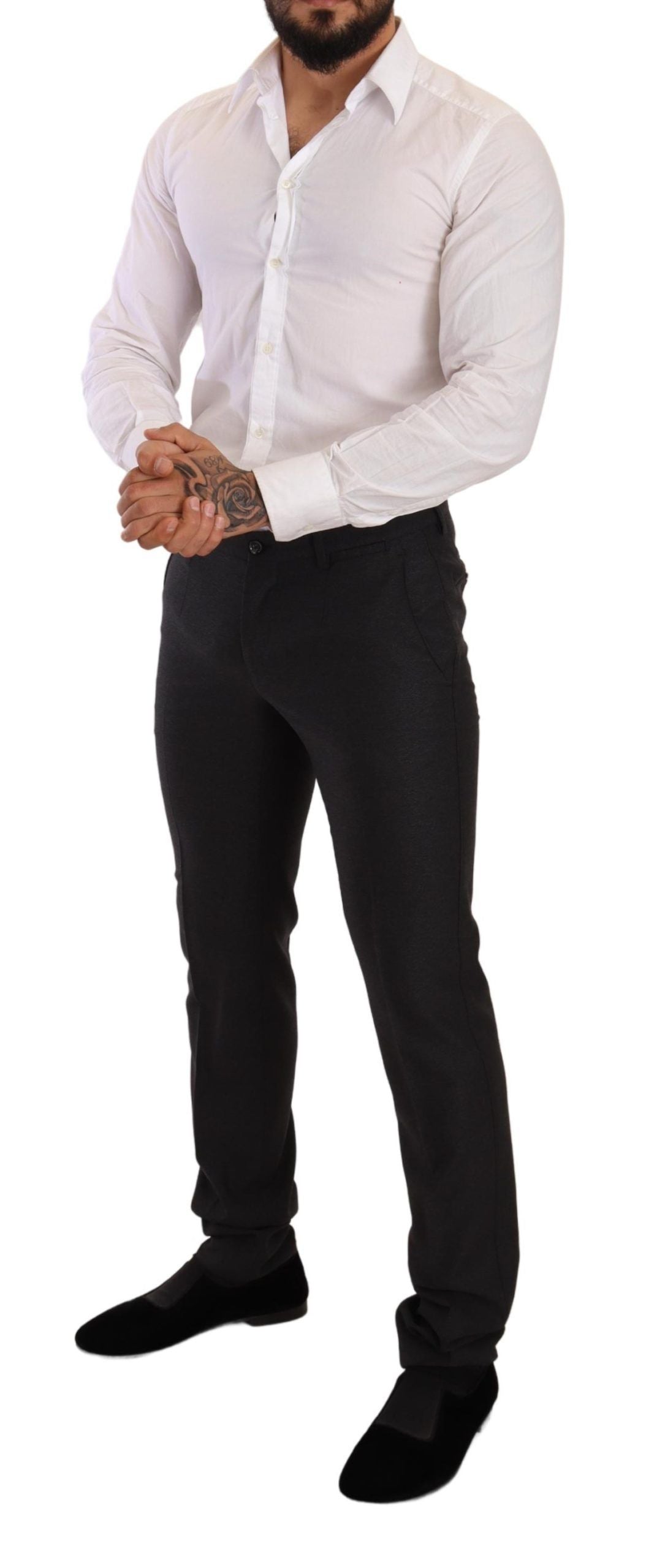 Dolce & Gabbana Gray Wool MARTINI Slim Fit Set Suit | Regal Royce