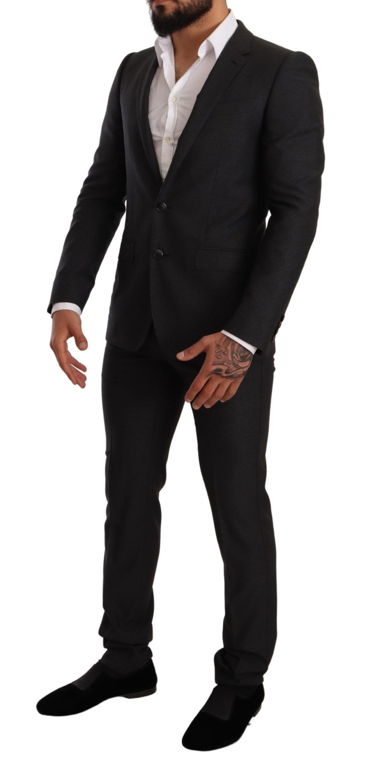 Dolce & Gabbana Gray Wool MARTINI Slim Fit Set Suit | Regal Royce