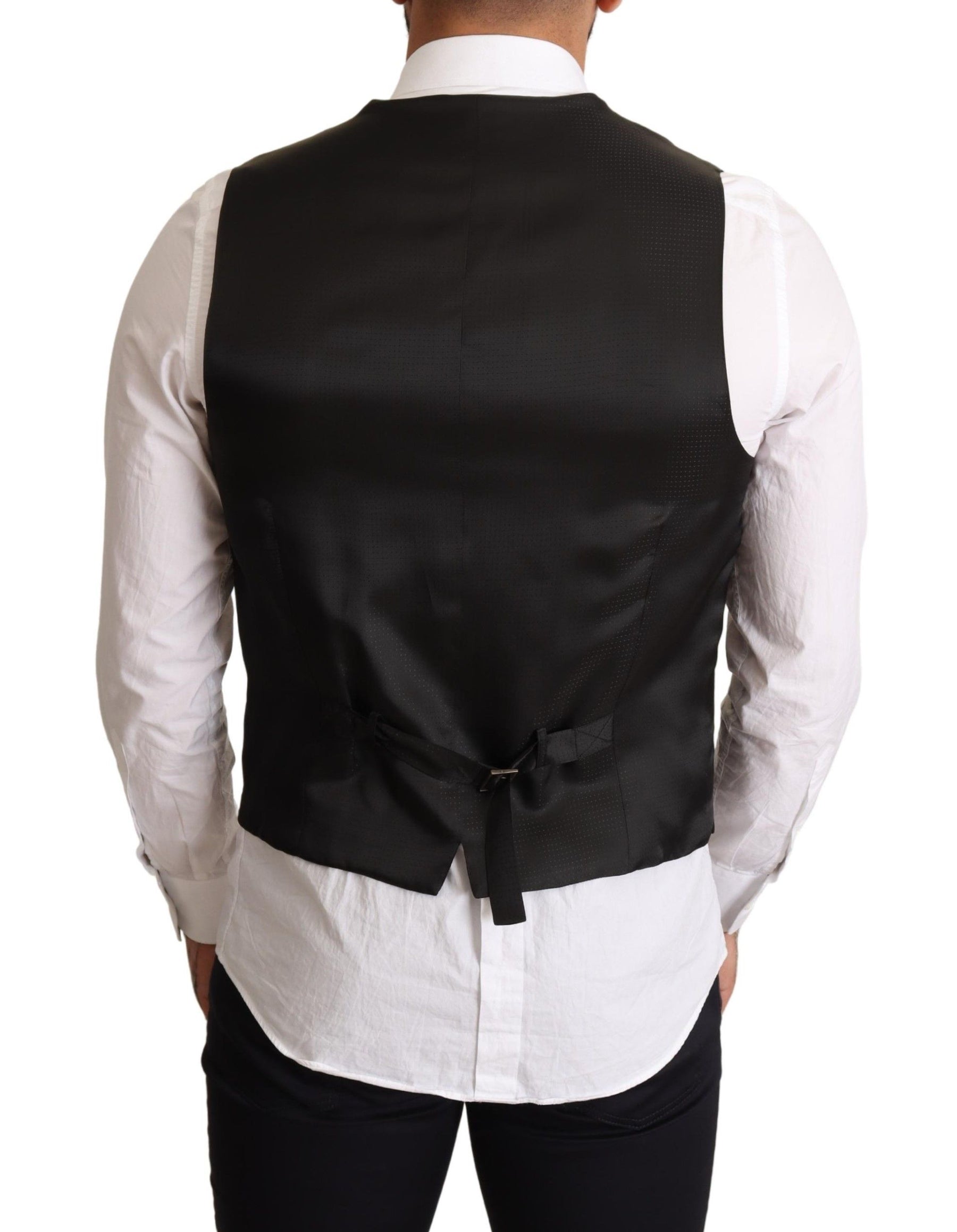 Dolce & Gabbana Black Wool Formal Waistcoat Dress | Regal Royce