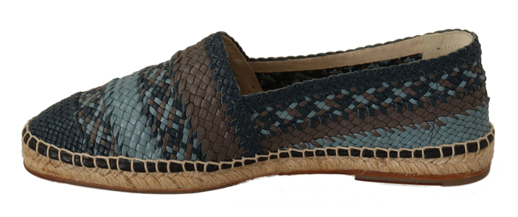 Dolce & Gabbana Blue Gray Slip On Buffalo Espadrille Shoes | Regal Royce