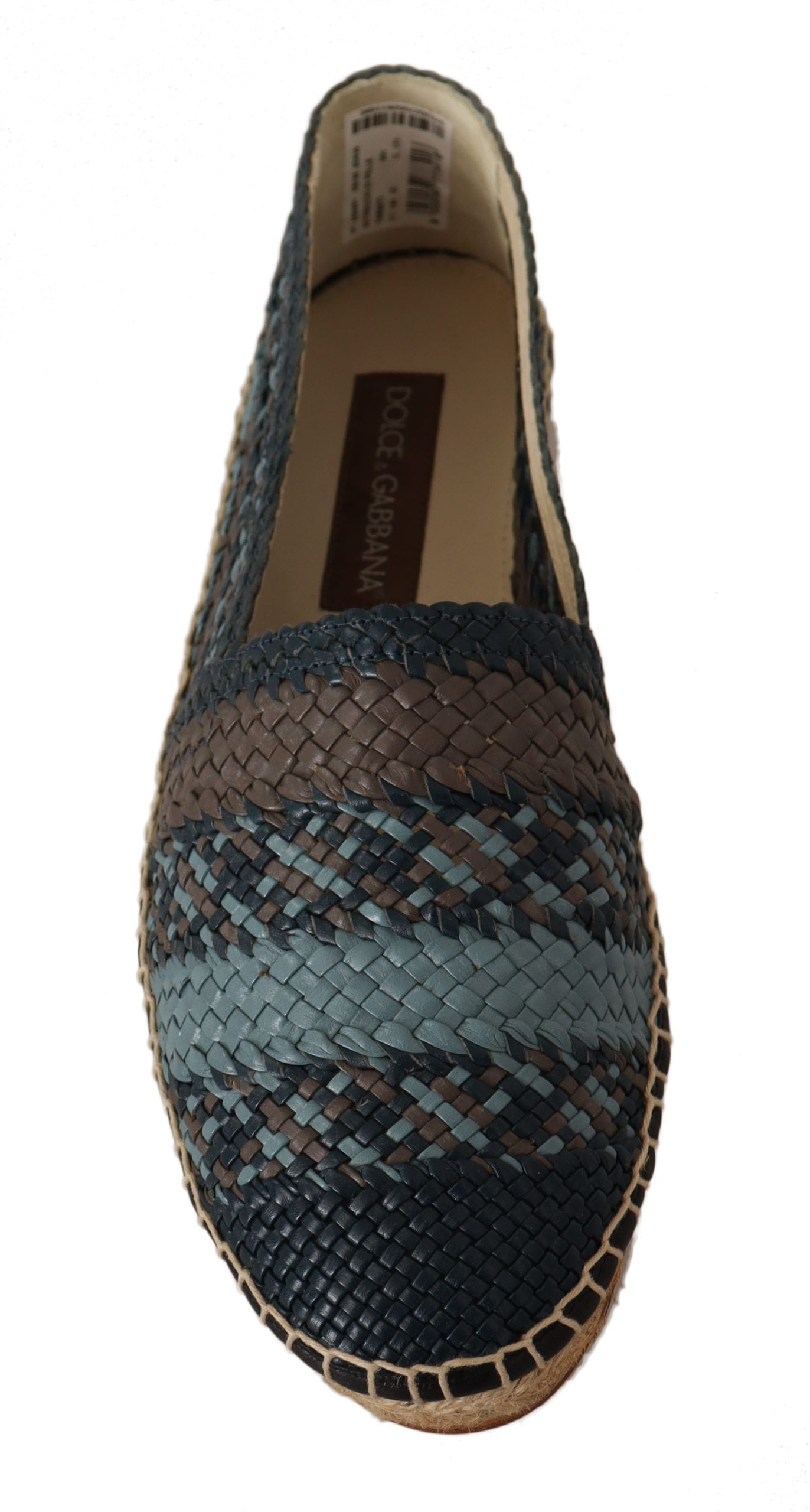 Dolce & Gabbana Blue Gray Slip On Buffalo Espadrille Shoes | Regal Royce