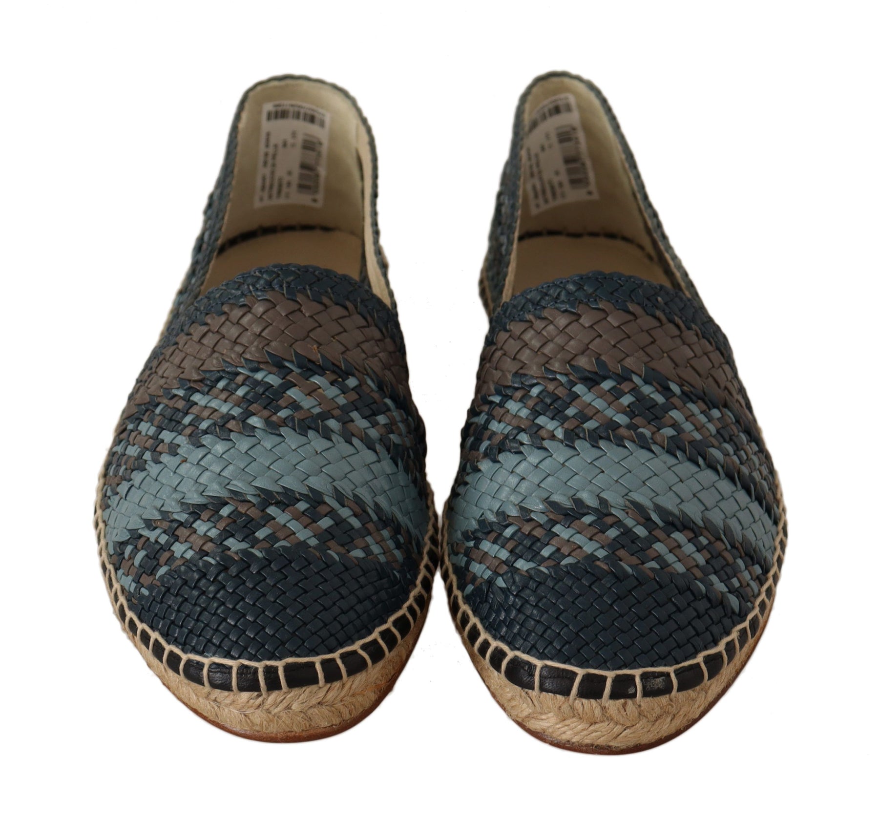 Dolce & Gabbana Blue Gray Slip On Buffalo Espadrille Shoes | Regal Royce