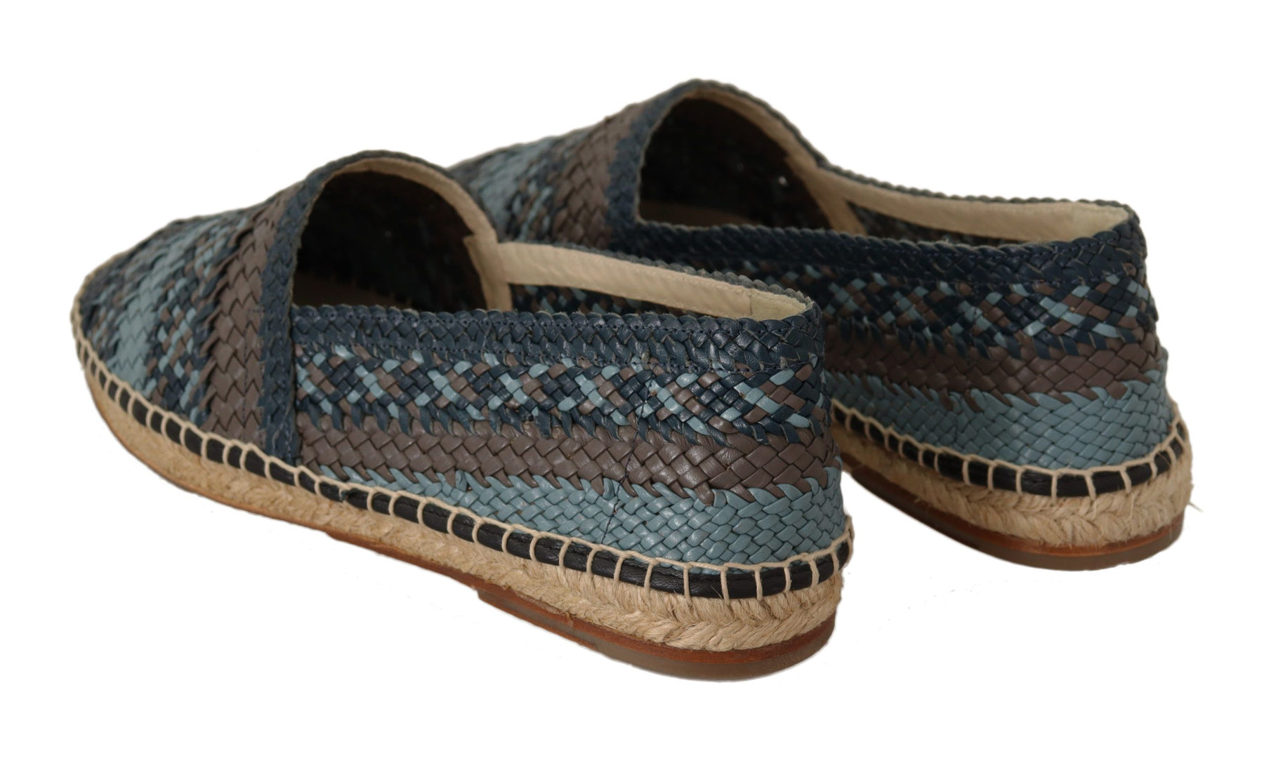 Dolce & Gabbana Blue Gray Slip On Buffalo Espadrille Shoes | Regal Royce