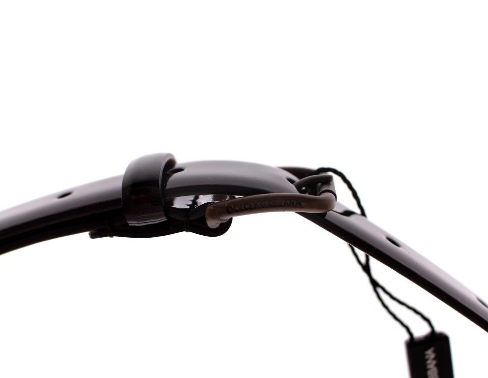 Dolce & Gabbana Brown Leather Logo Belt Cintura Belt | Regal Royce