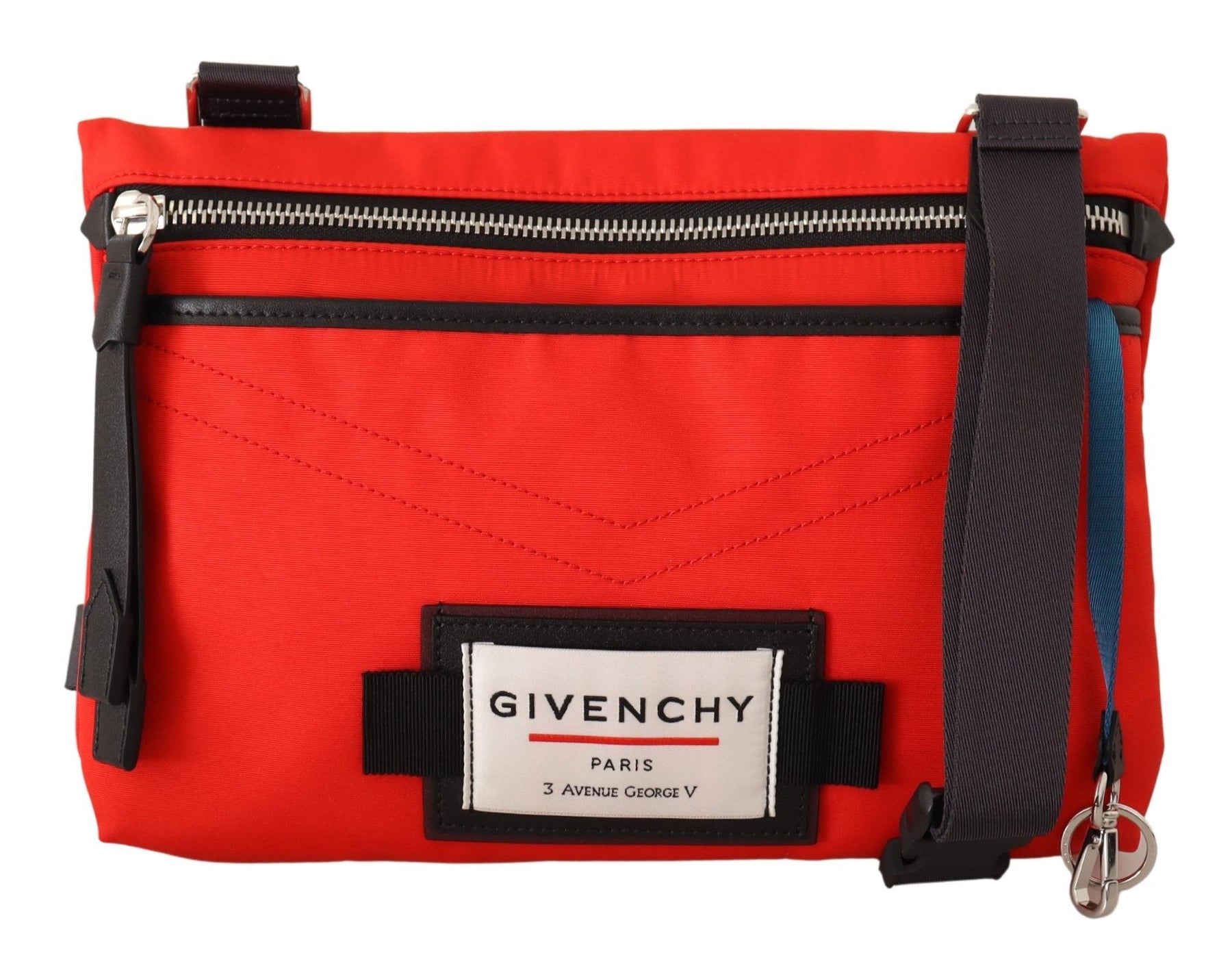Givenchy Red Polyamide Downtown Flat Crossbody Bag | Regal Royce