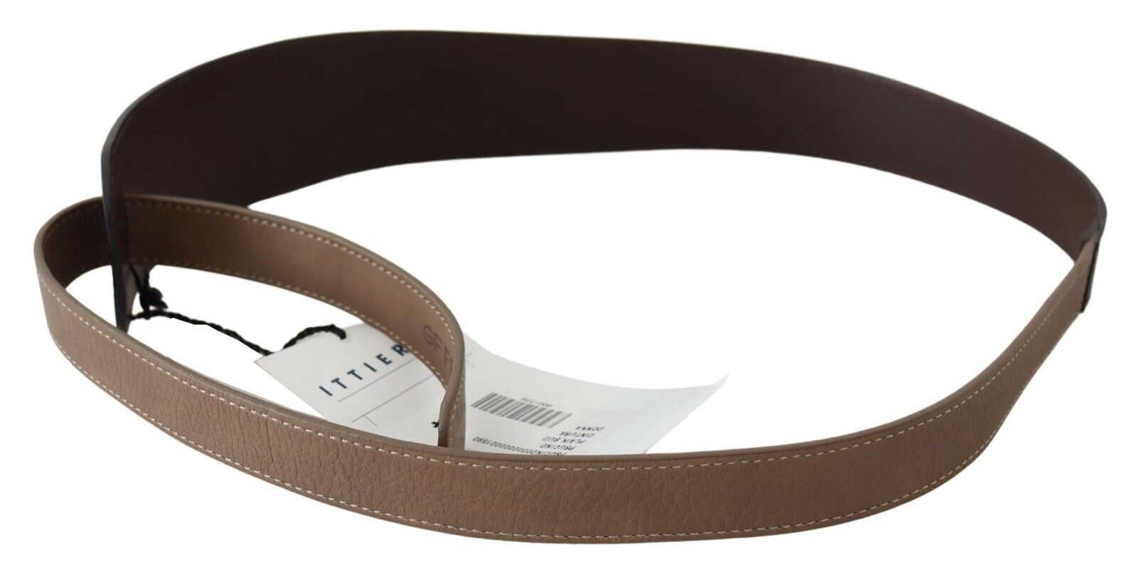 GF Ferre Brown Genuine Leather Logo Wide Waist Belt | Regal Royce