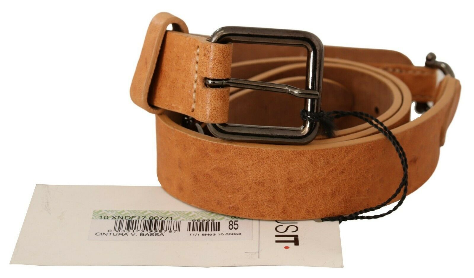Costume National Light Brown Buckle Waist Belt | Regal Royce
