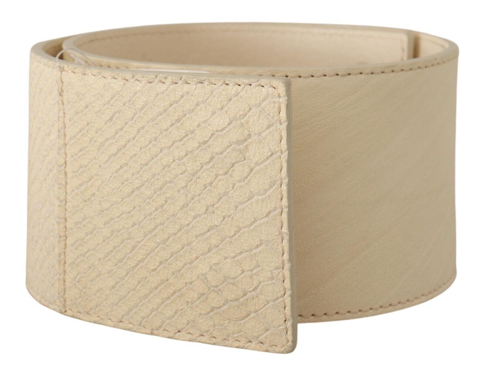 GF Ferre White Waxed Cotton Wide Fashion Belt | Regal Royce