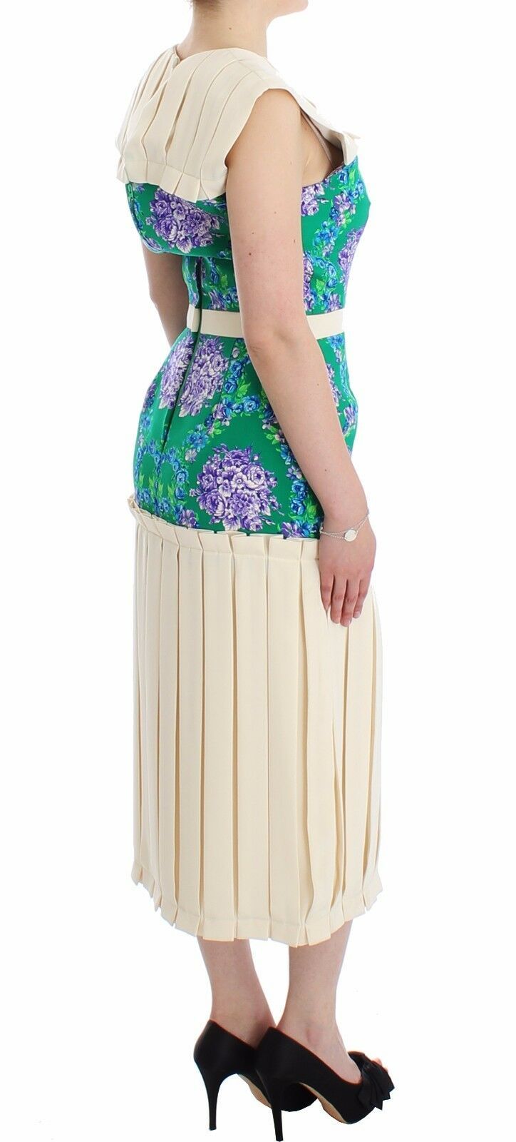 Caterina Gatta Multicolor Dress Gown Floral Sleeveless Gown | Regal Royce