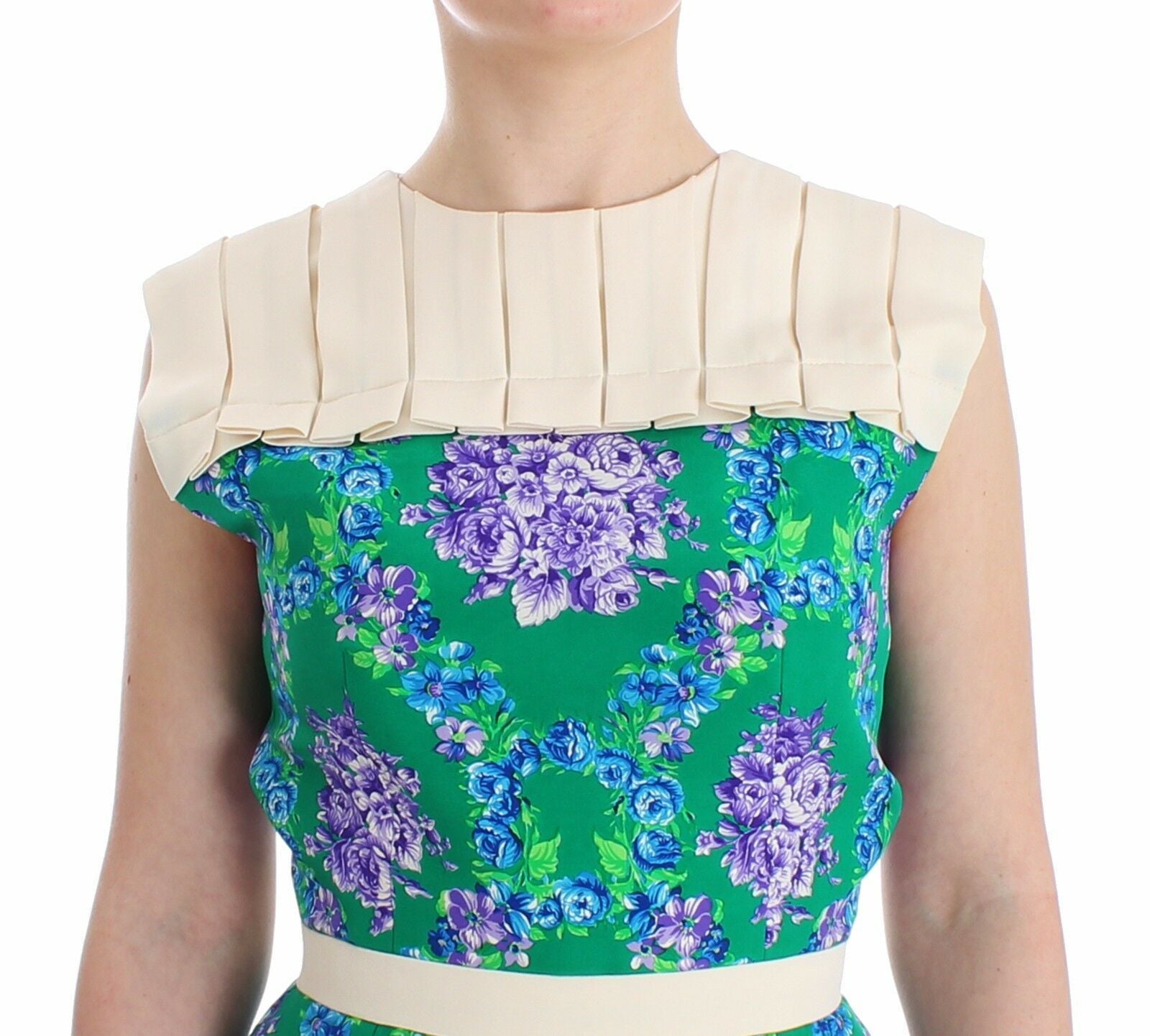 Caterina Gatta Multicolor Dress Gown Floral Sleeveless Gown | Regal Royce