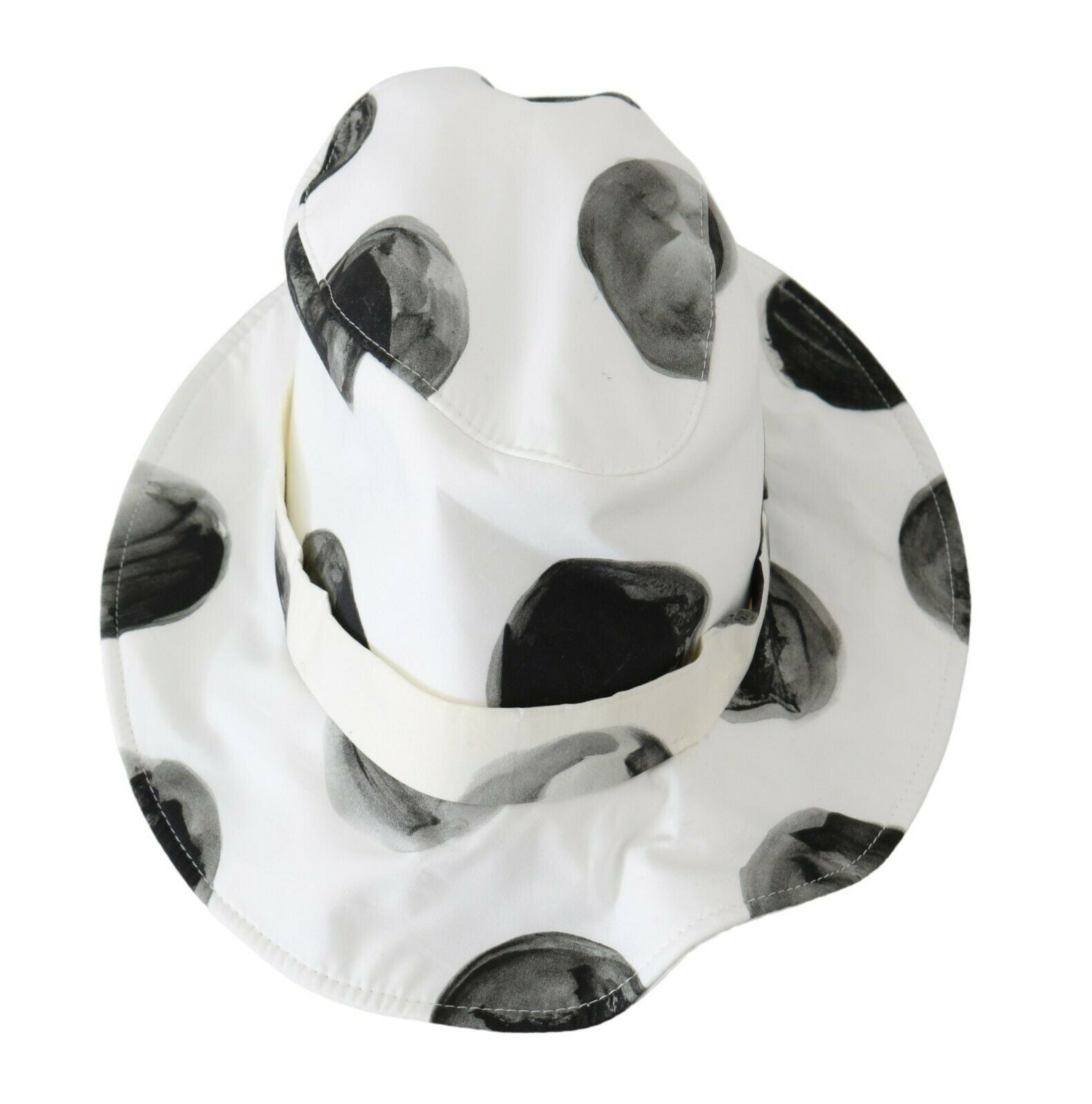 Dolce & Gabbana White Cotton Big Polka Dot Pattern Bucket Hat | Regal Royce