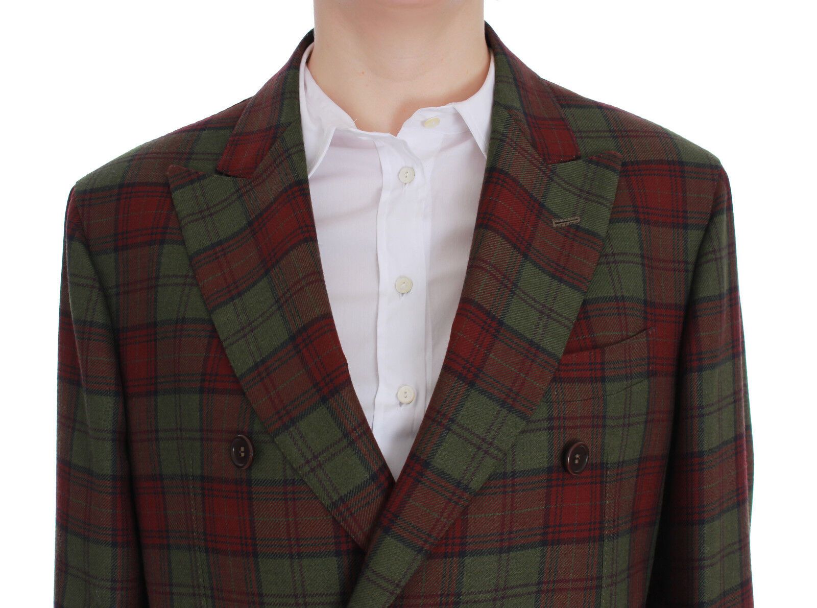 BENCIVENGA Green Wool Double Breasted Bordeaux | Regal Royce