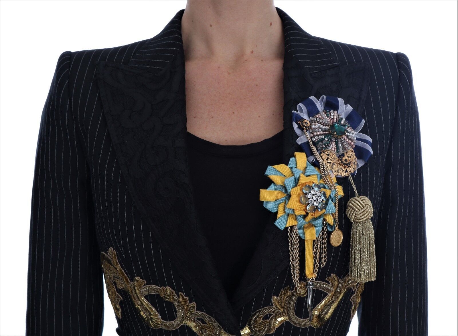 Dolce & Gabbana Black Crystal Fairy Tale Blazer Jacket | Regal Royce