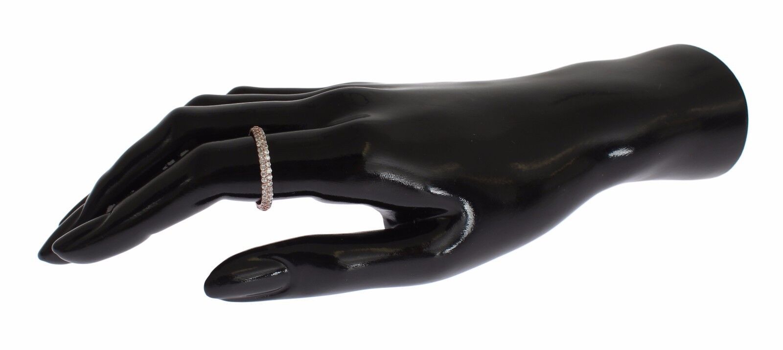 Nialaya Pink Gold 925 Silver Clear CZ Ring | Regal Royce