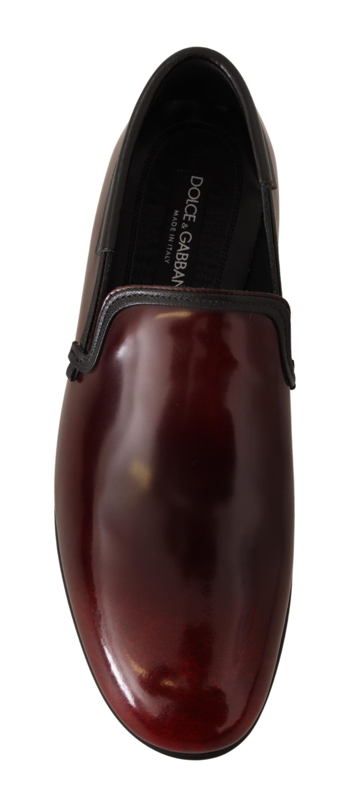 Dolce & Gabbana Bordeaux Patent Leather Dress Loafers Shoes | Regal Royce