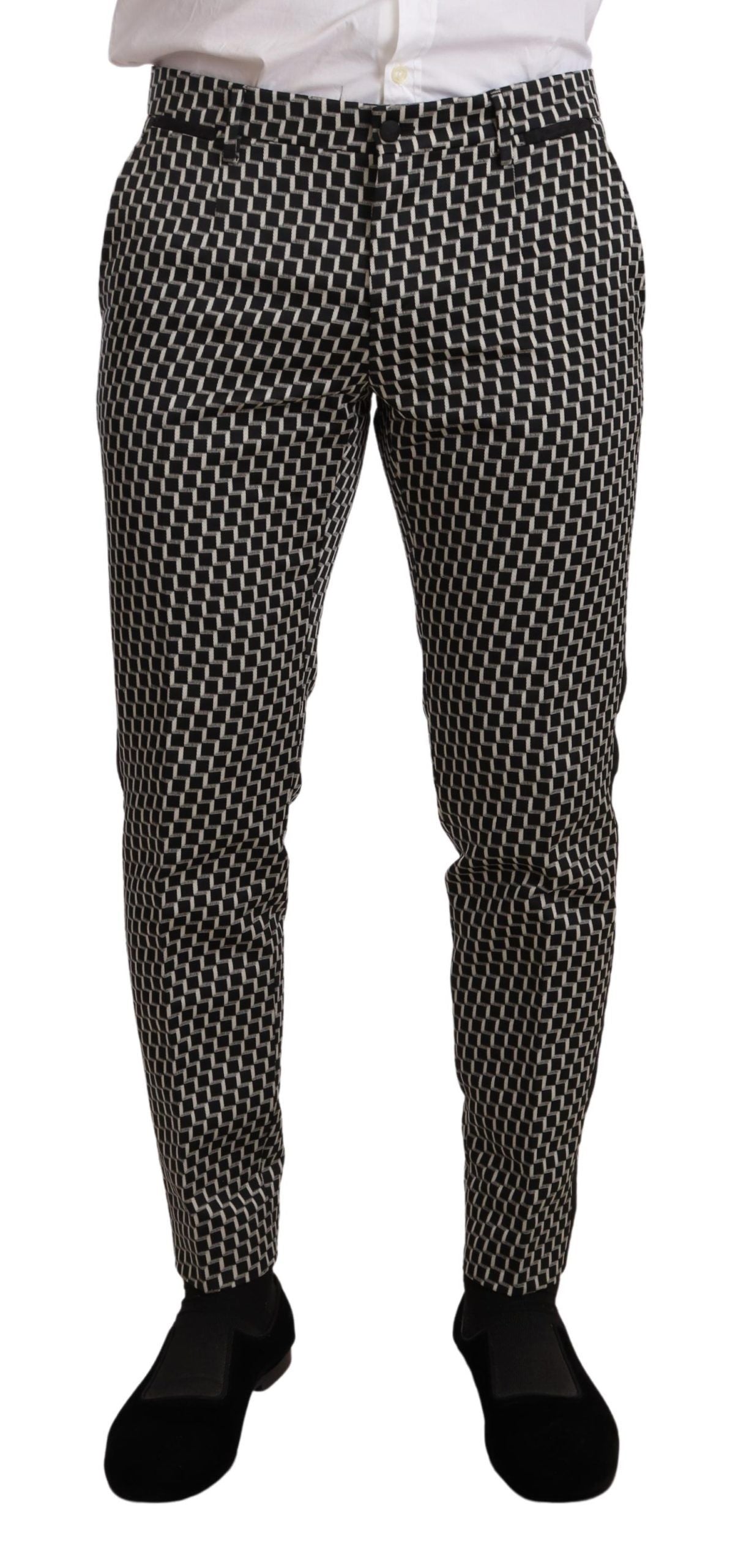 Dolce & Gabbana Black White Check 3 Piece Set MARTINI Suit | Regal Royce