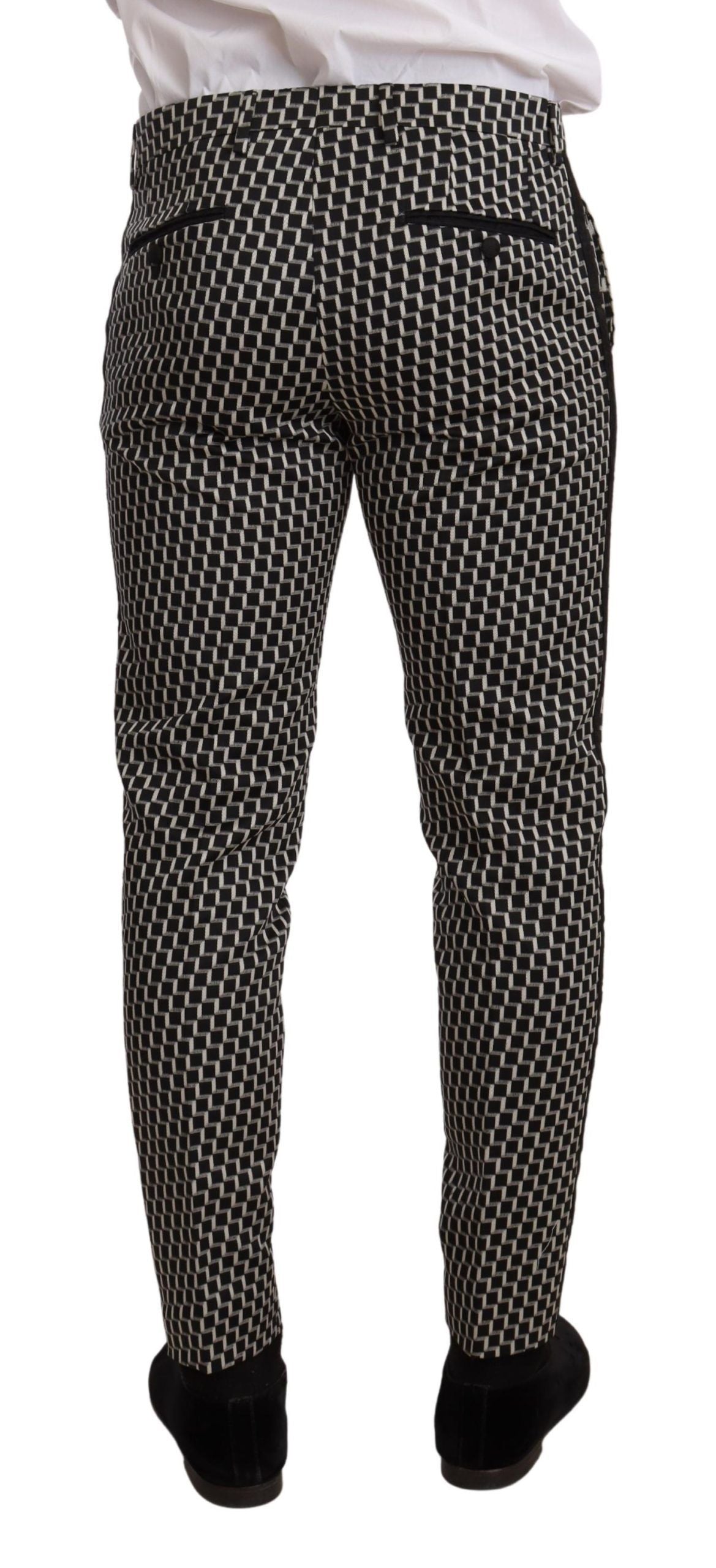 Dolce & Gabbana Black White Check 3 Piece Set MARTINI Suit | Regal Royce