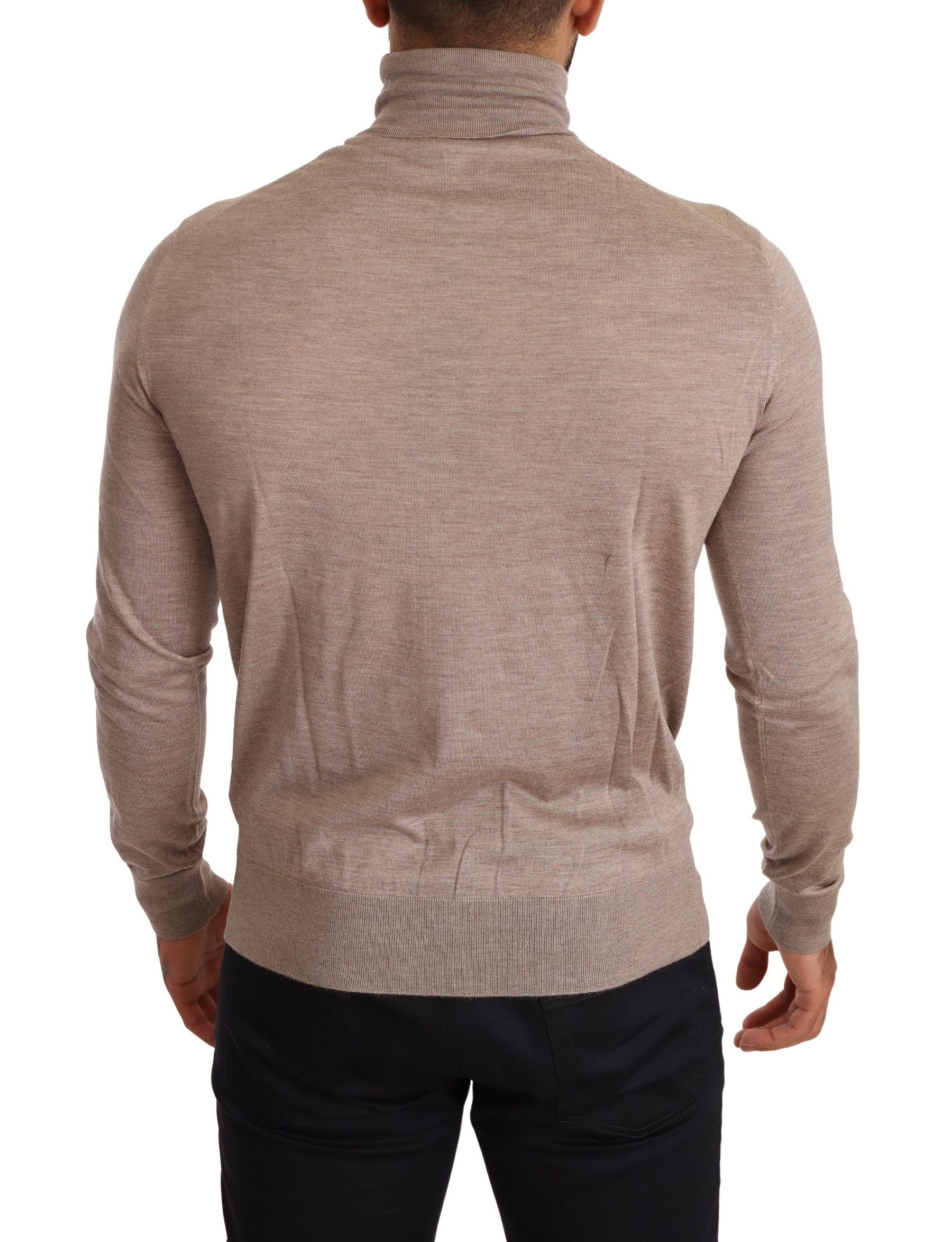 Dolce & Gabbana Beige Cashmere Turtleneck Pullover Sweater | Regal Royce
