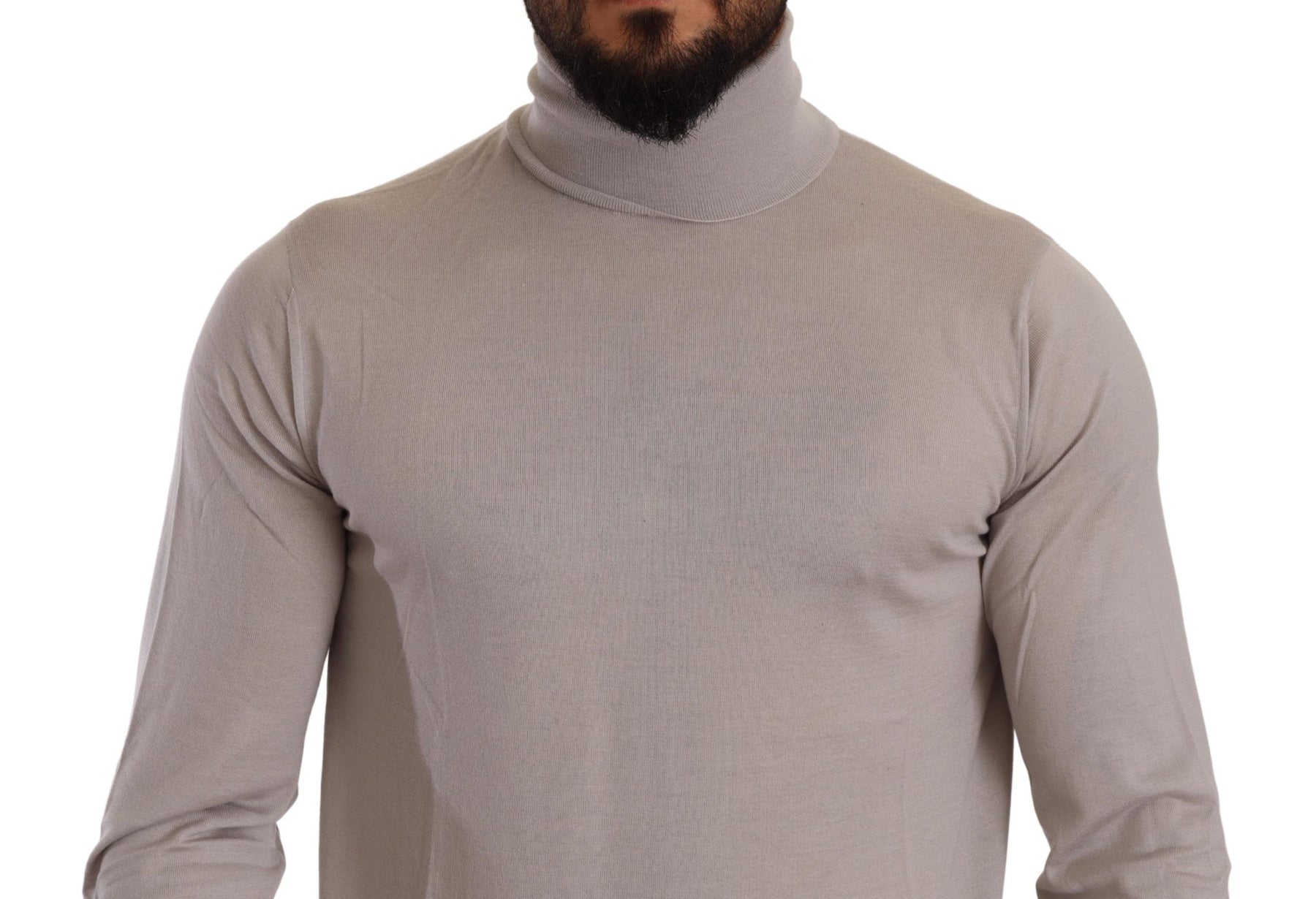 Dolce & Gabbana Gray Cashmere Turtleneck Pullover Sweater | Regal Royce